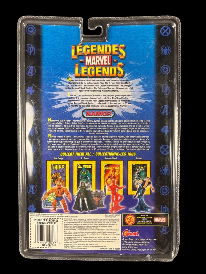Marvel Legends Series II Namor the Sub mariner Action Figure, 2002