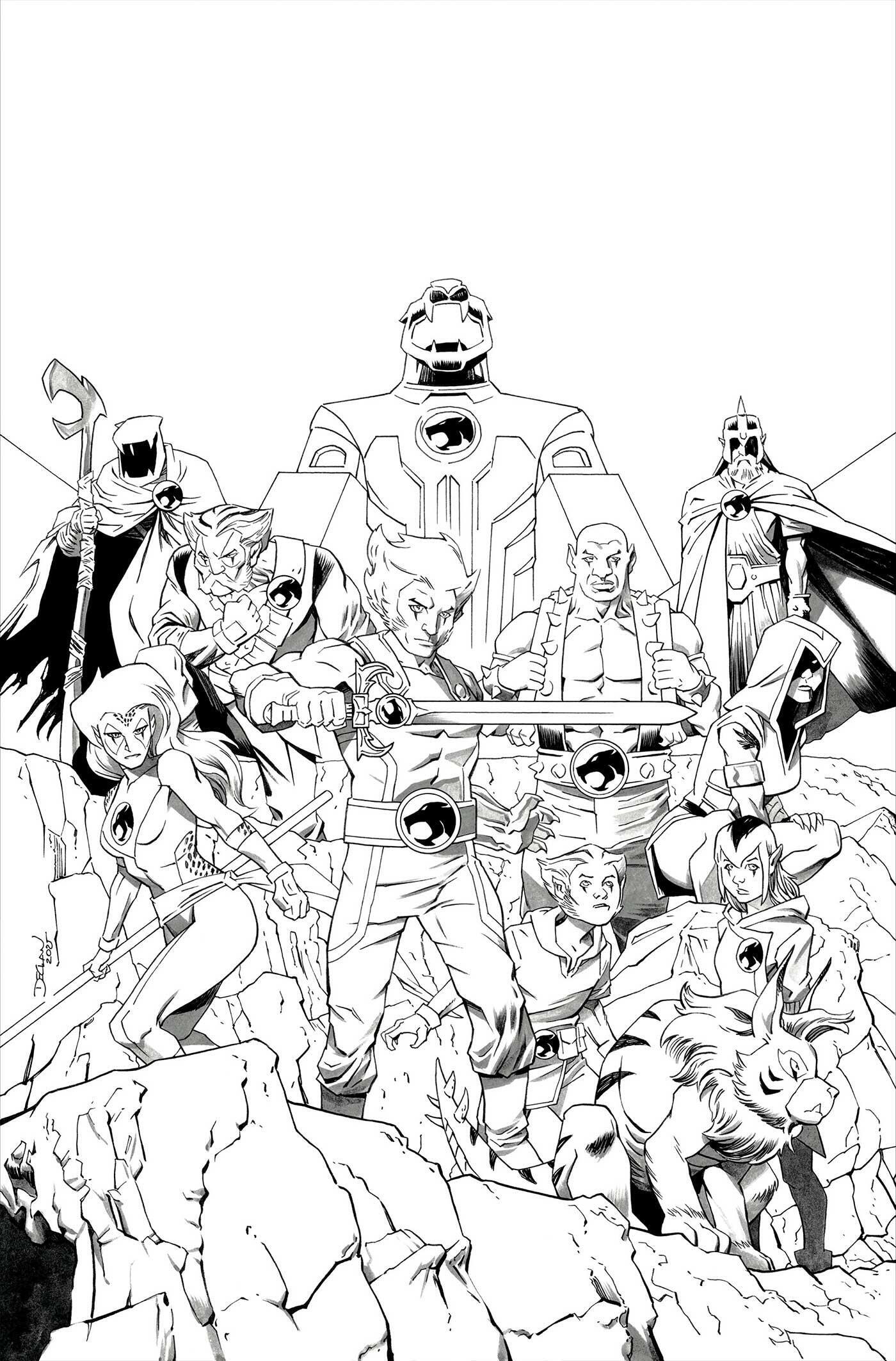 ThunderCats #25 - Incentive Cover 1:7 - Declan Shavley Line Art Virgin Cover