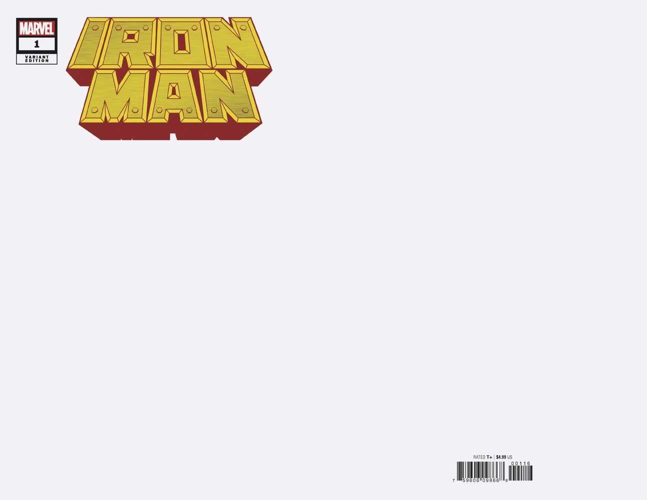 Iron Man Vol 6 #1 Blank Variant