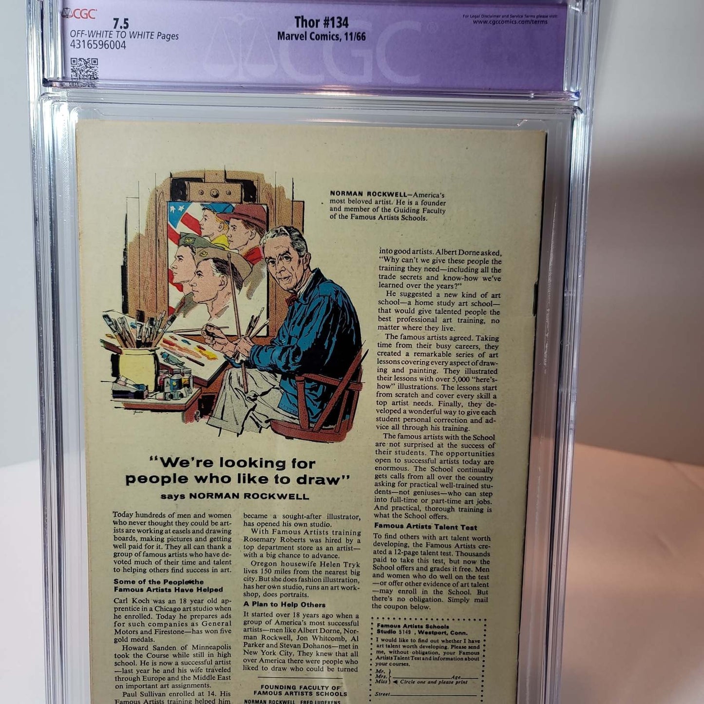 Mighty Thor #134 CGC 7.5 (Restaurado)