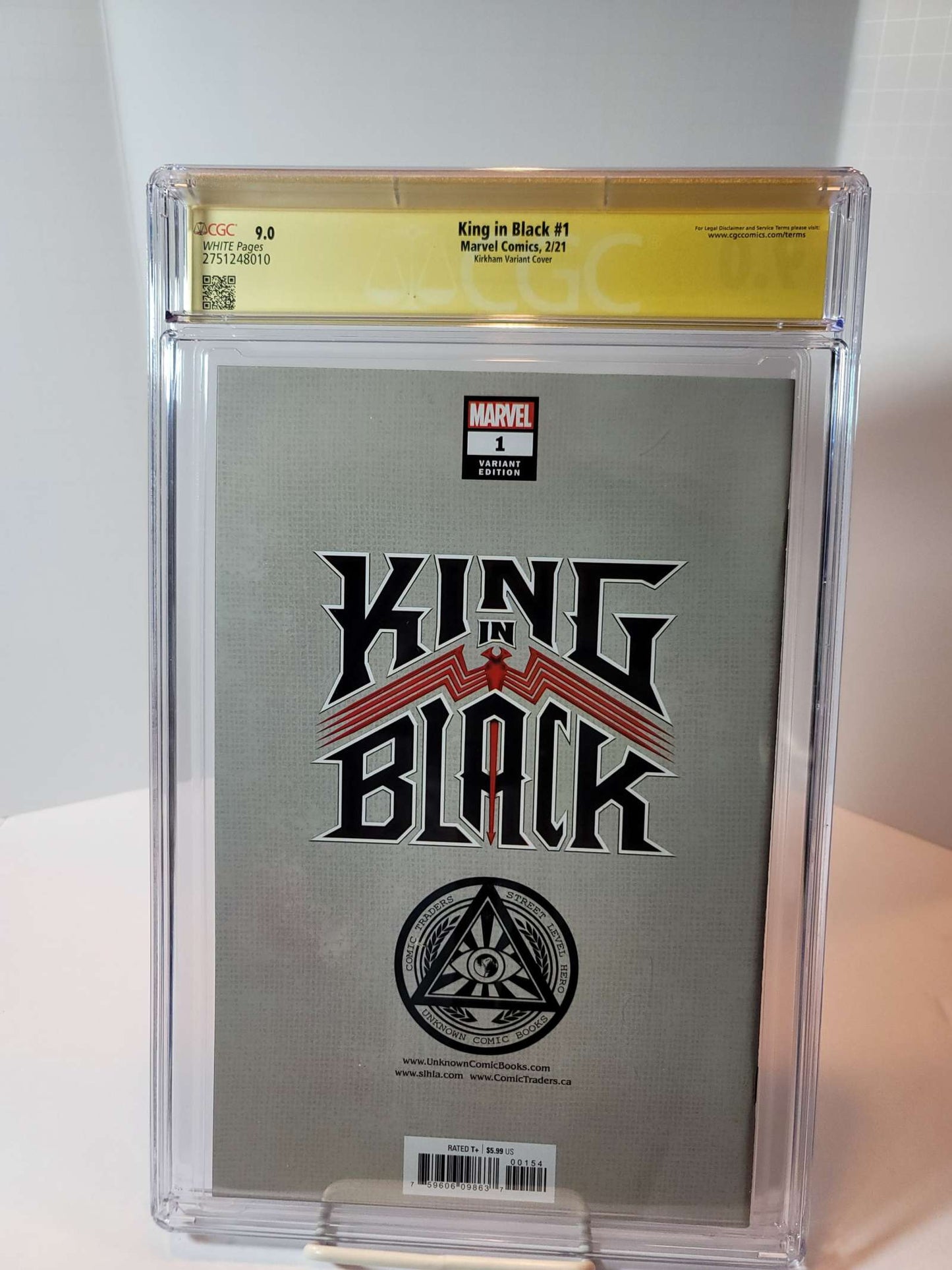 Rey de Negro #1 CGC SS 9.0 Kirkham cubierta