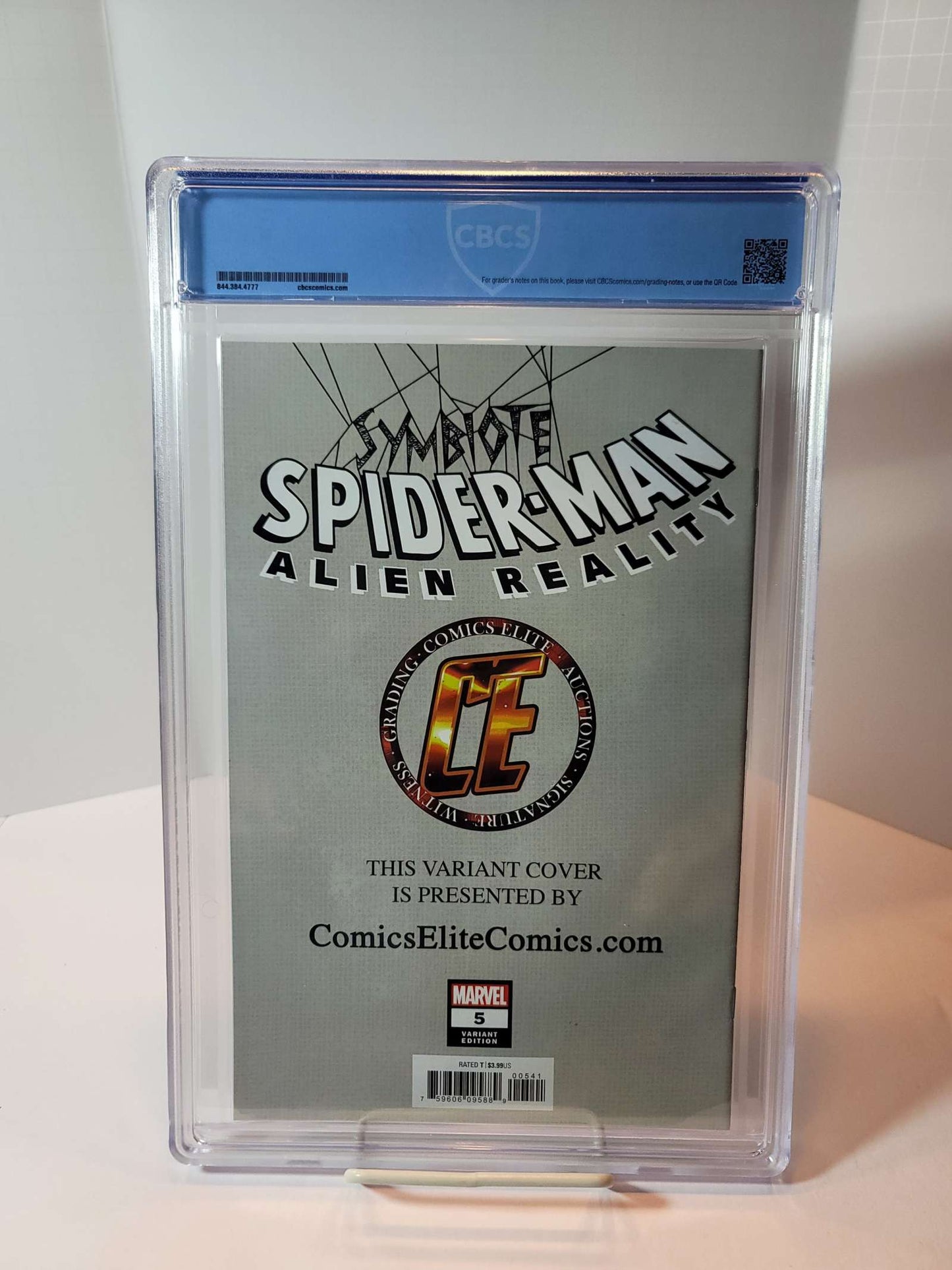 Symbiote Spider-Man: Alien Reality #5 CBCS 9.8 Virgin Variant Rear View