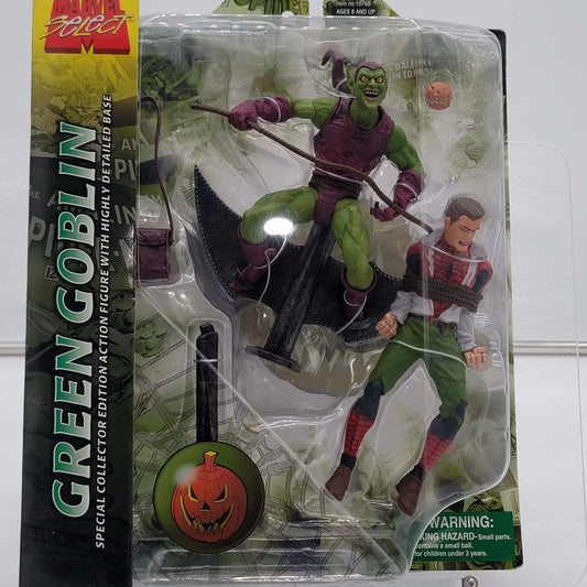 Marvel Select GREEN GOBLIN ACTION FIGURE Sealed with Captured Spider-Man MIB