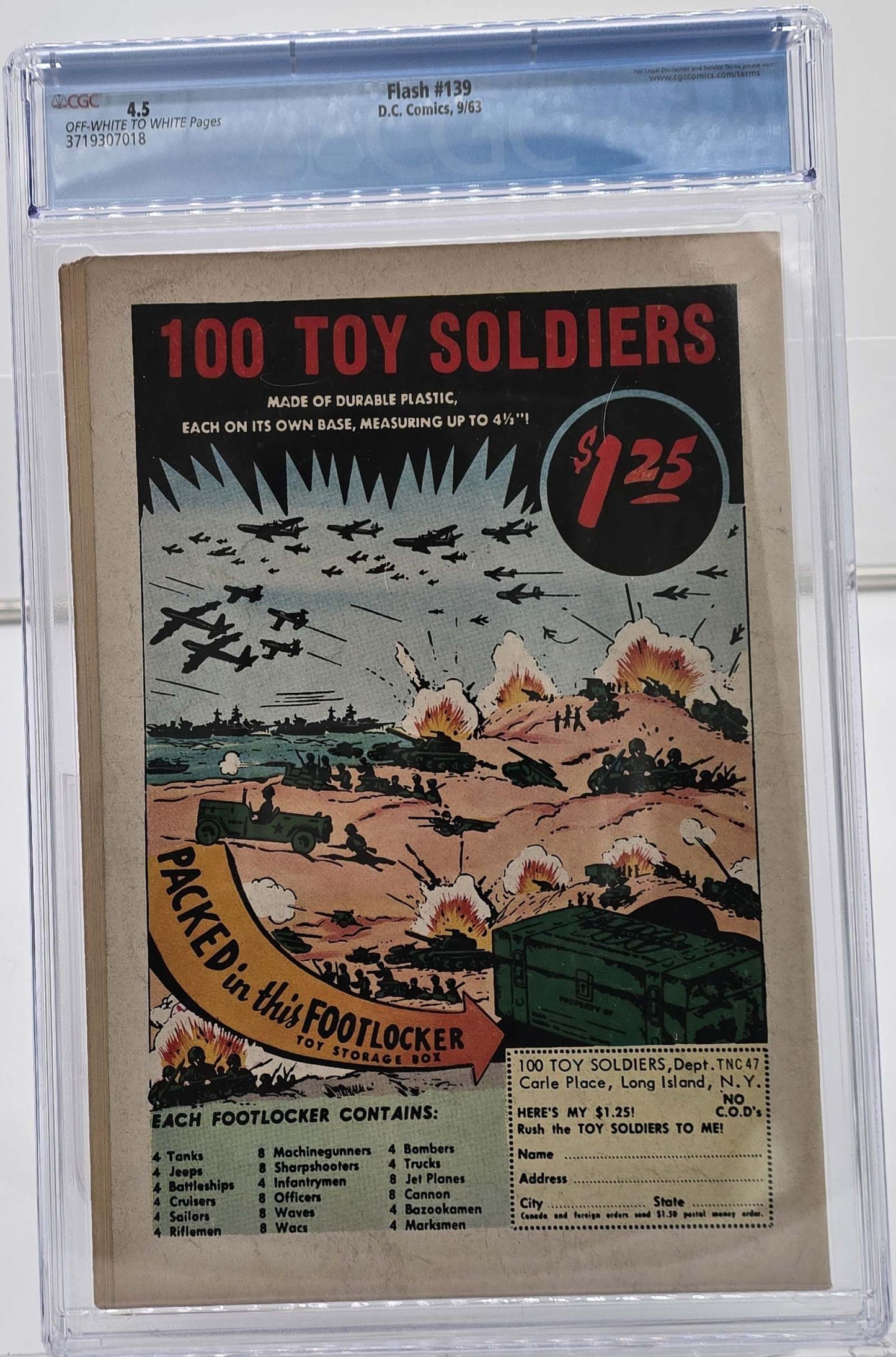 Flash Vol 1 #139 CGC 4.5 1st Appearance Professor Zoom