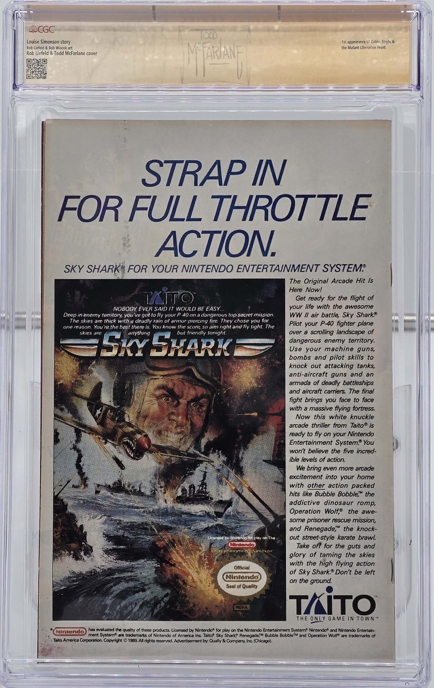 Nuevos mutantes vol. 1 n.° 87 CGC SS 6.0 Firmado por Todd McFarlane