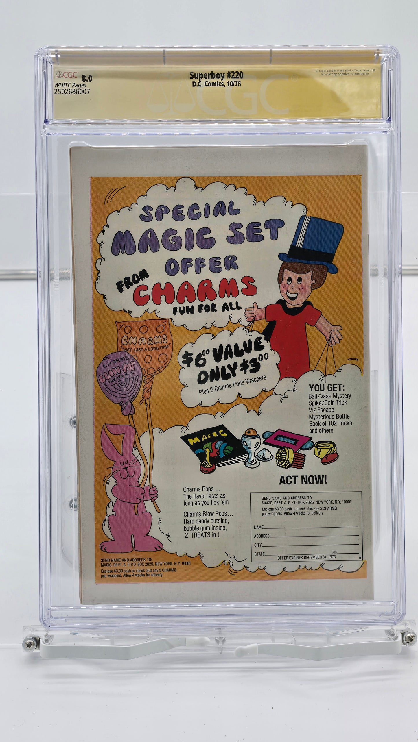 Superboy y la legión de superhéroes #220 CGC SS 8.0