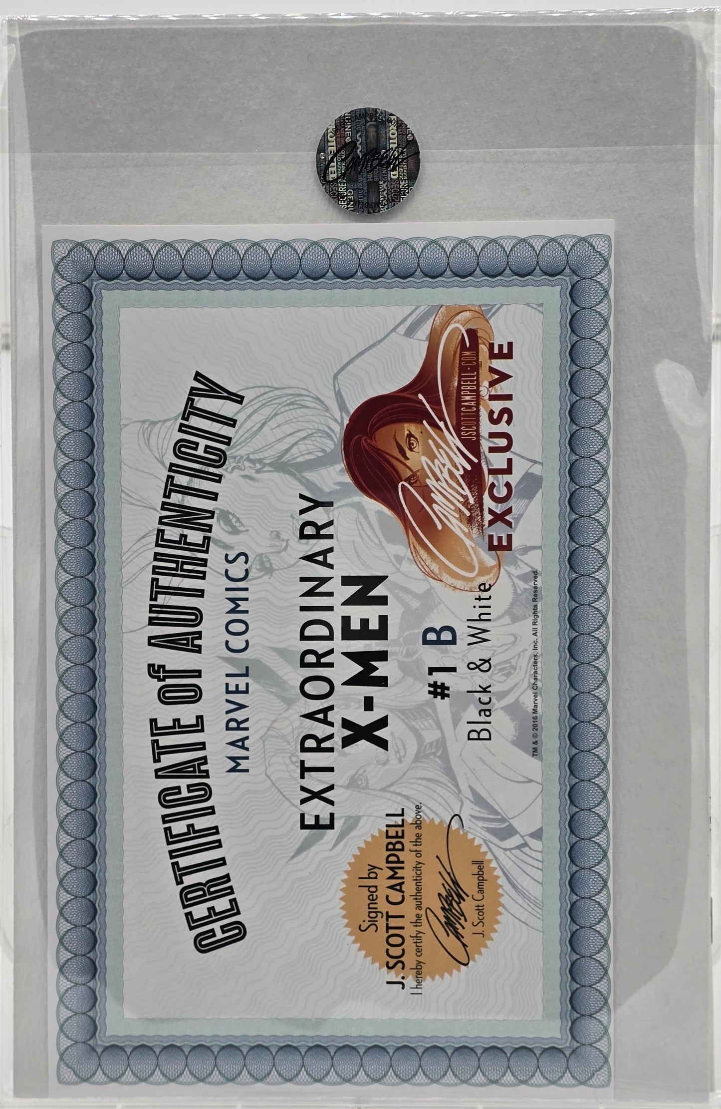 Extraordinary X-Men #1 J. Scott Campbell Cover Signed