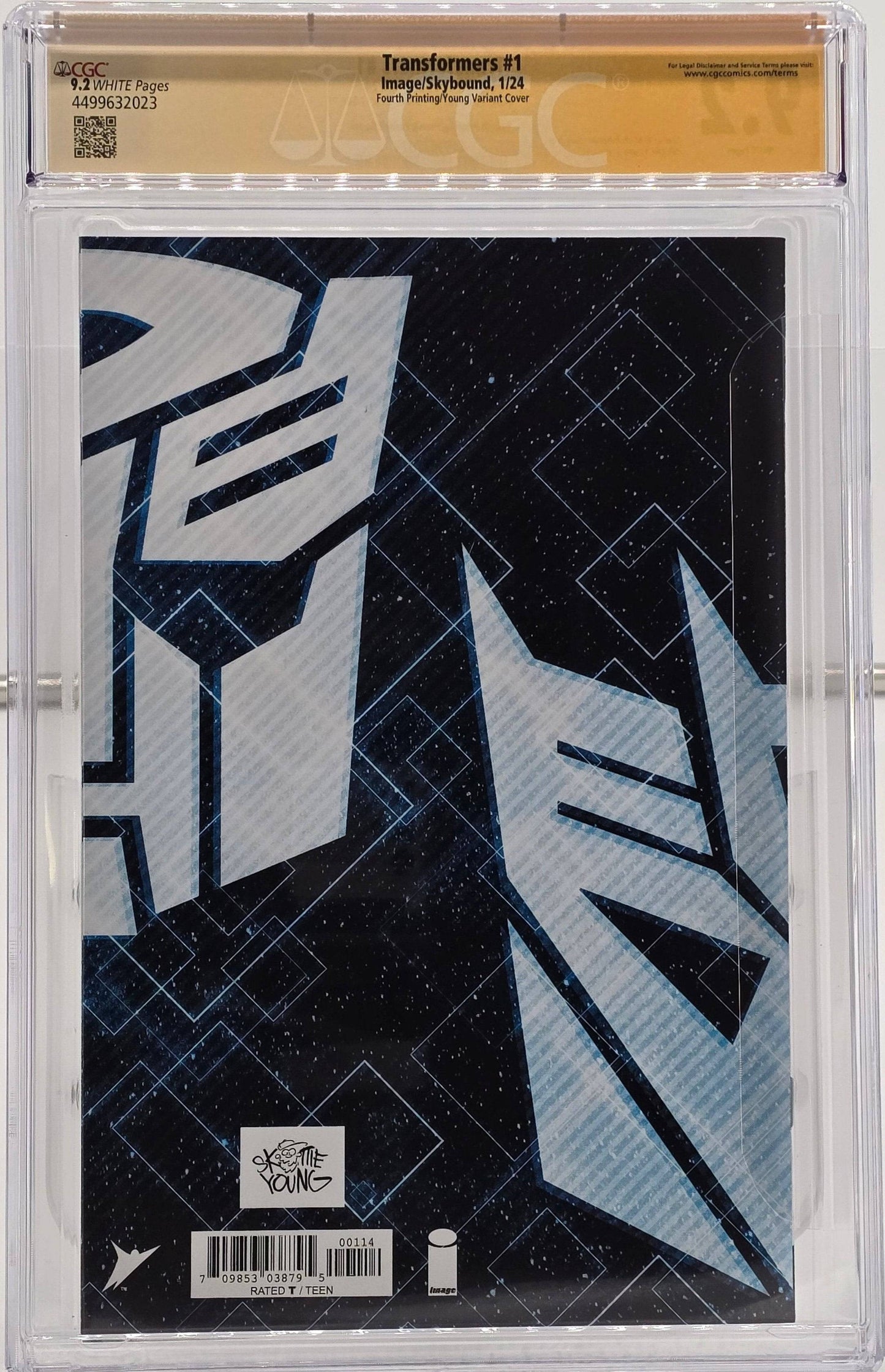 變形金剛 #1 Skottie Young 第 4 版印刷 CGC SS 9.2