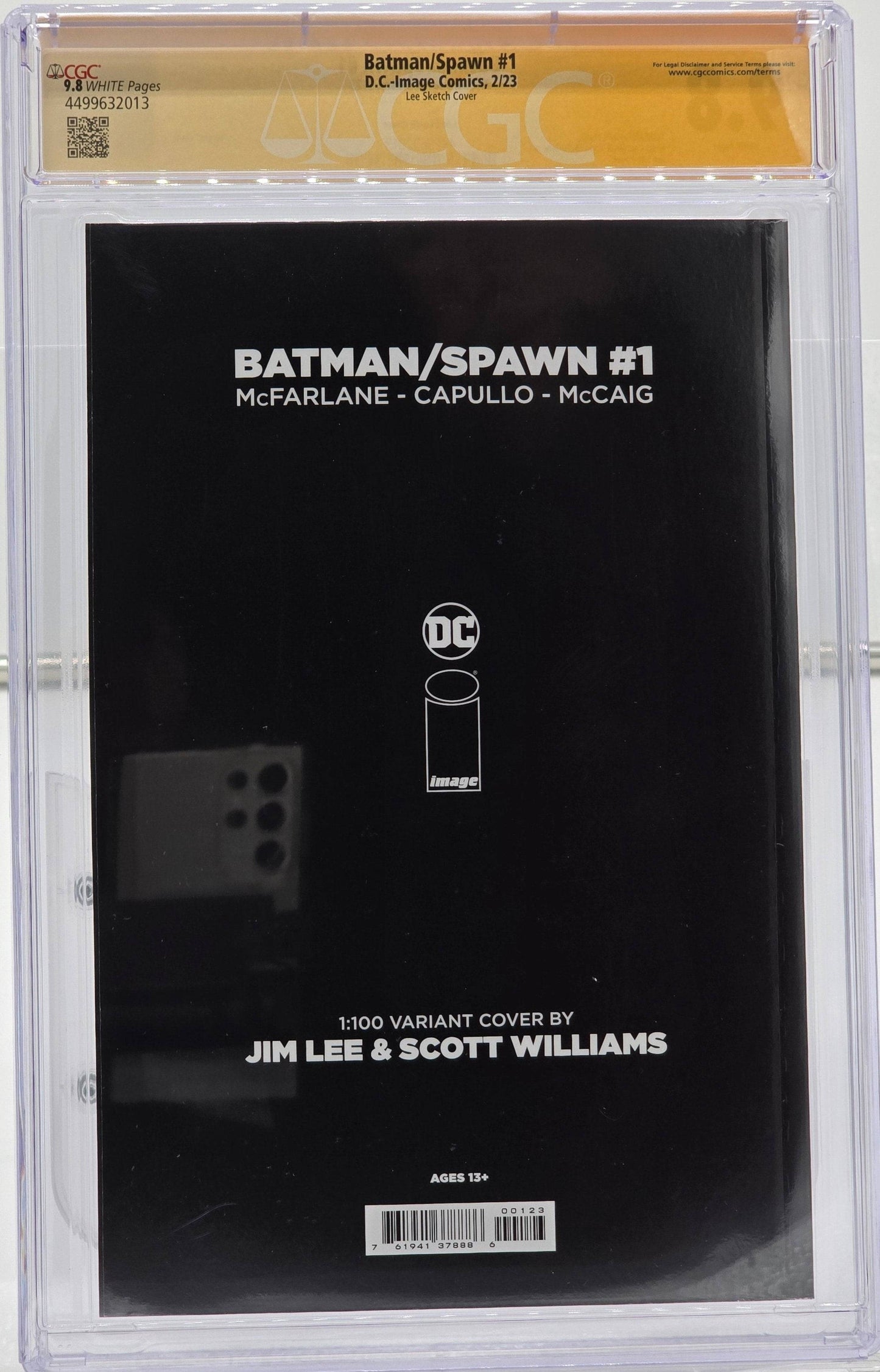 蝙蝠俠/再生俠 #1 - 吉姆李素描封面 CGC SS 9.8