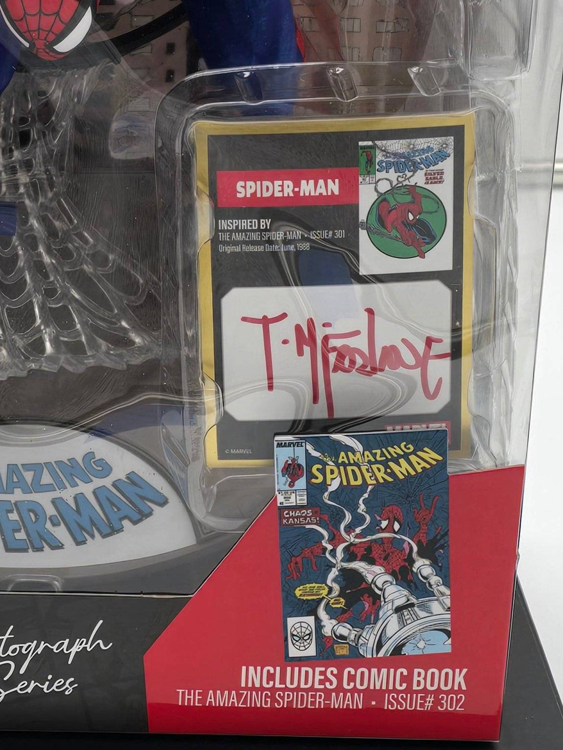 蜘蛛人(超凡蜘蛛人#302)陶德麥克法蘭親筆簽名金標