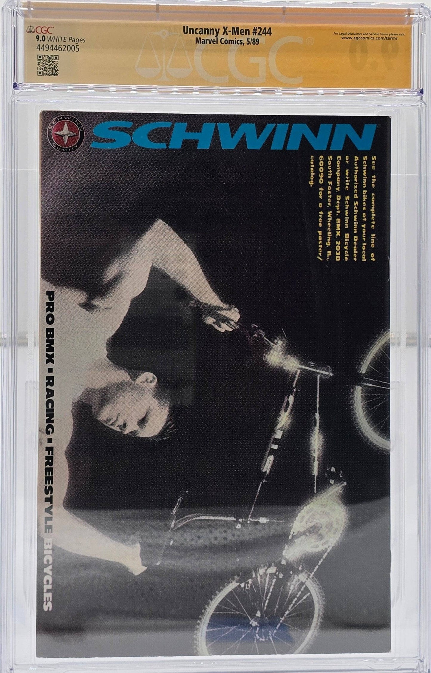 Uncanny X-Men Vol 1 #244 - Claremont - CGC SS 9.0