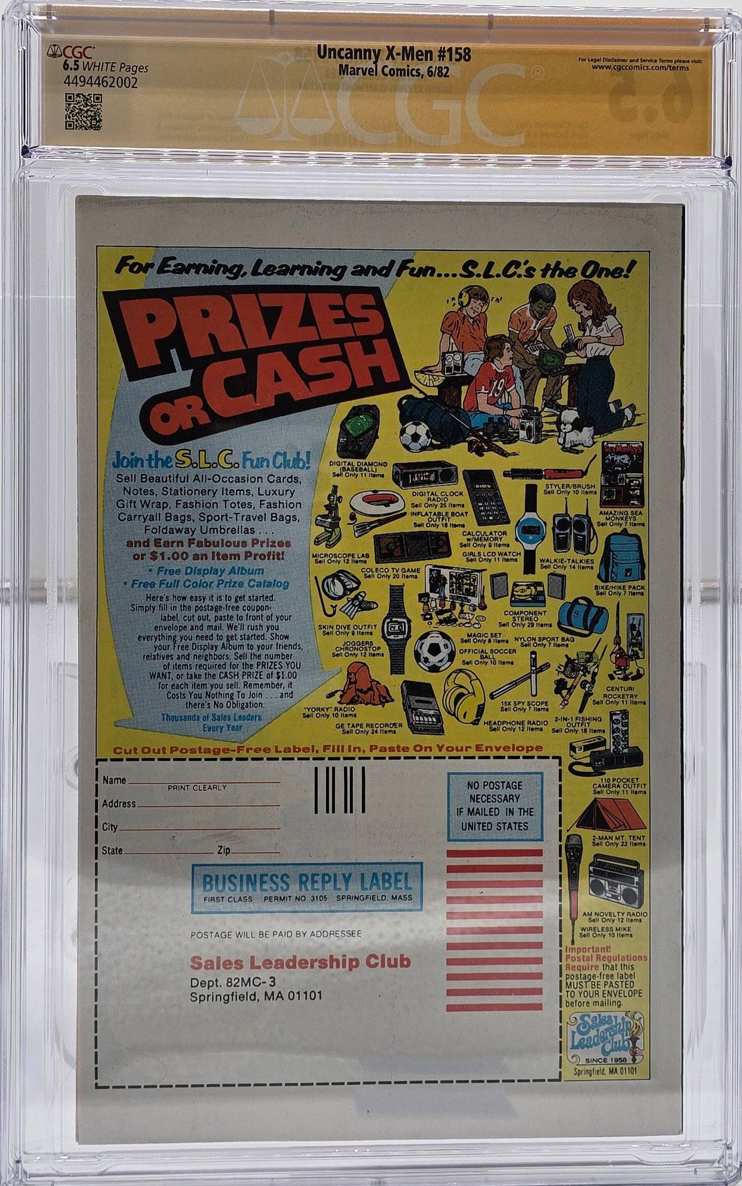 Uncanny X-Men Vol 1 #158 - Puesto de periódicos - Claremont - CGC SS 6.5