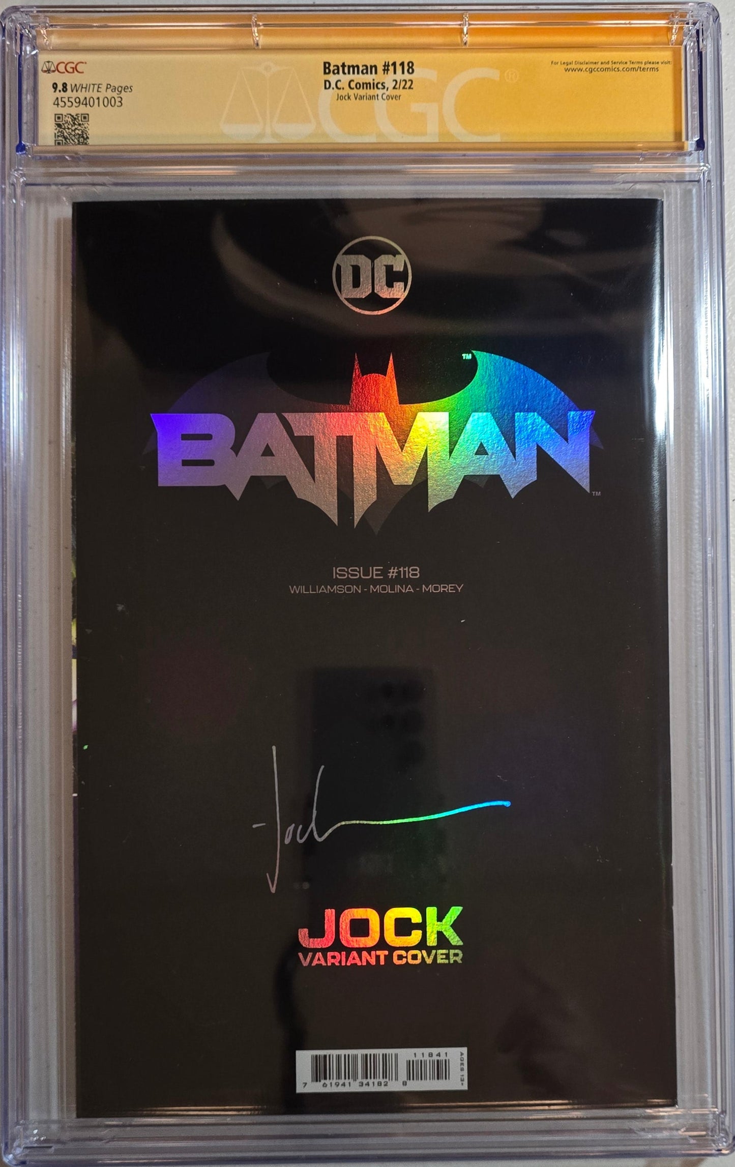 Batman #118 - Jock Variant cover - Signed by Jock - CGG SS 9.8