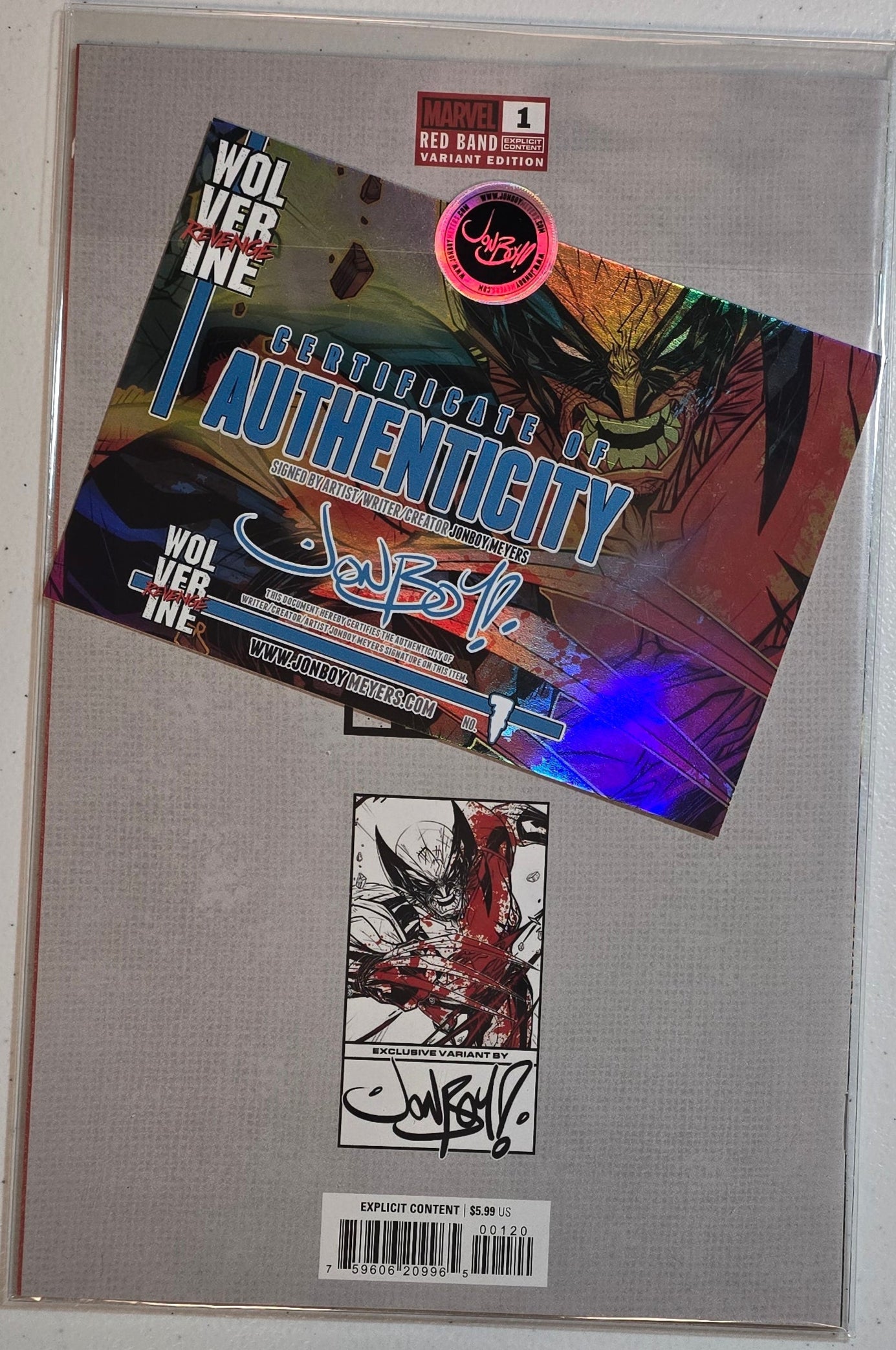 Wolverine: Revenge - Red Band #1 - JonBoy Meyers Variant Cover
