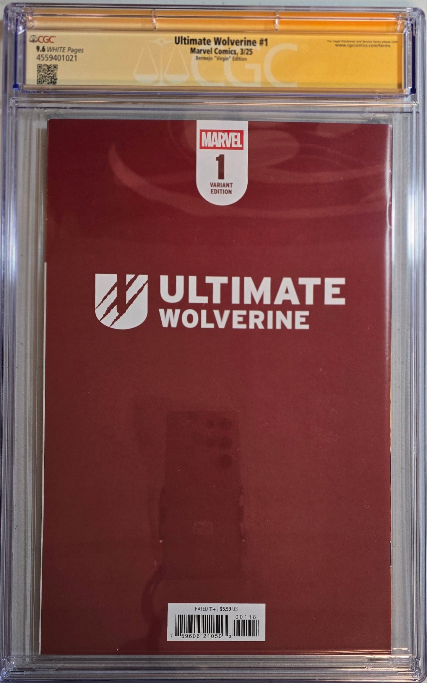Ultimate Wolverine #1 - Bermejo Virgin Cover - 2x Signed by Condon & Bermejo - CGC SS 9.6