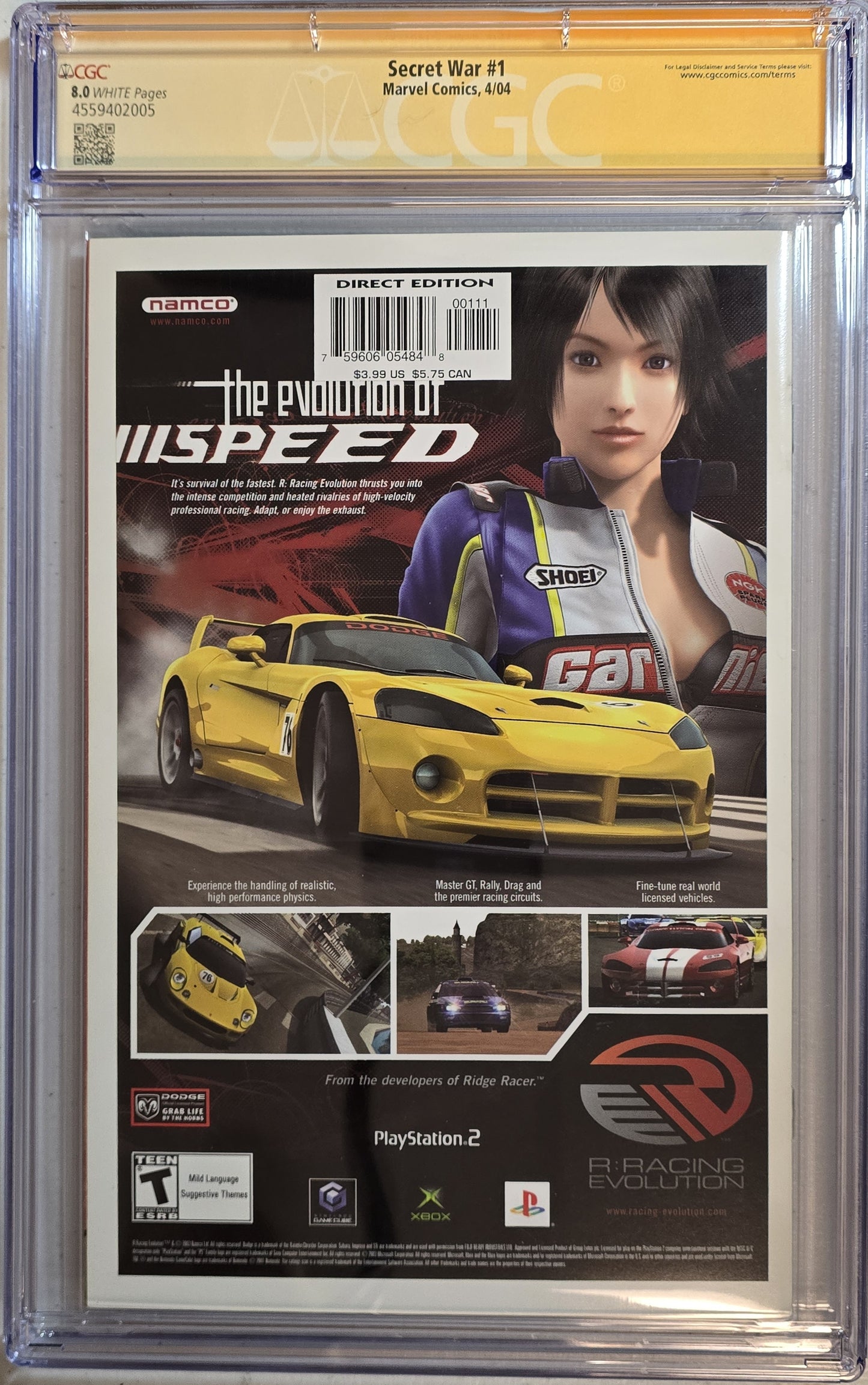 Secret War #1 - Signed by Garielle Dell'Otto - CGC SS 8.0