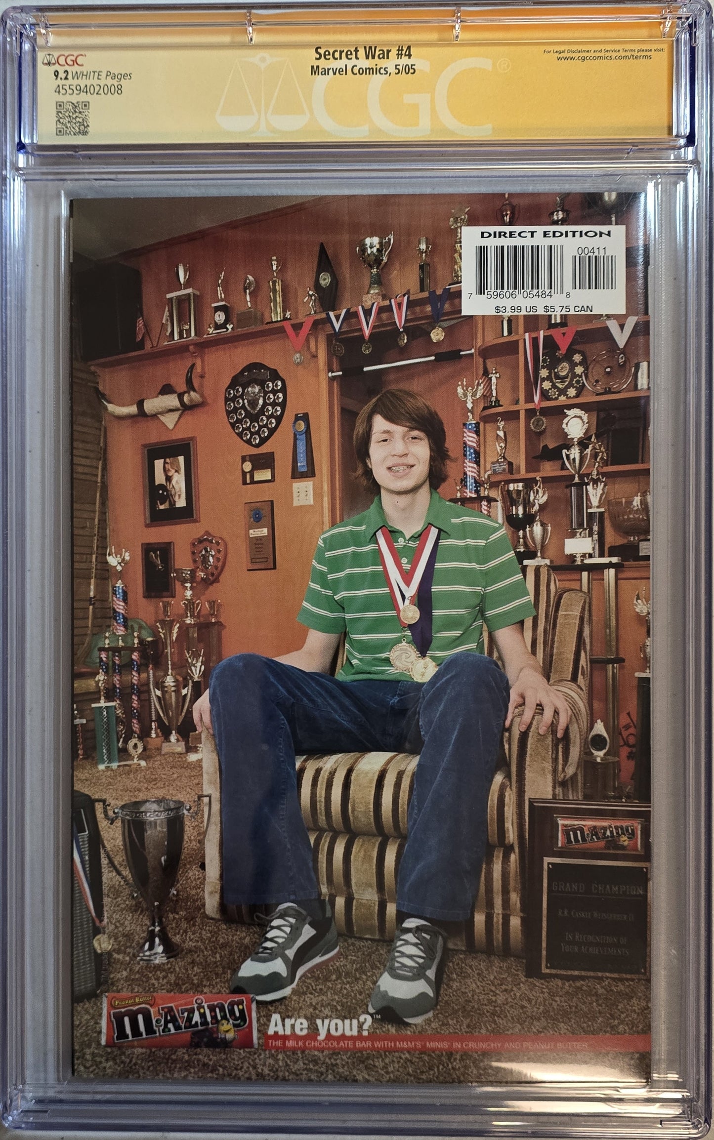 Secret War #4 - Signed by Garielle Dell'Otto - CGC SS 9.2