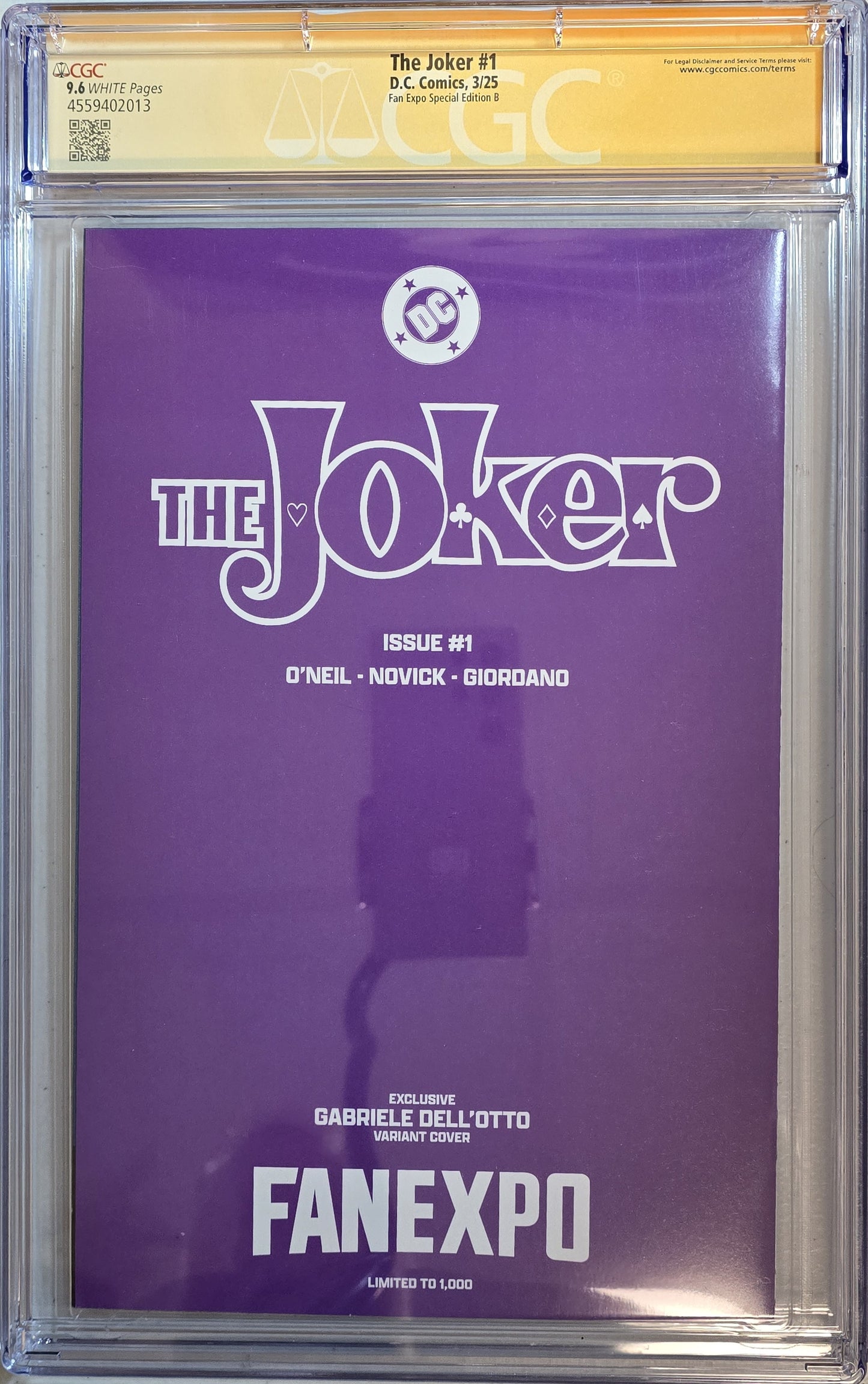 The Joker #1 - 2025 MegaCon Exclusive - Signed Dell'Otto - CGC SS 9.6