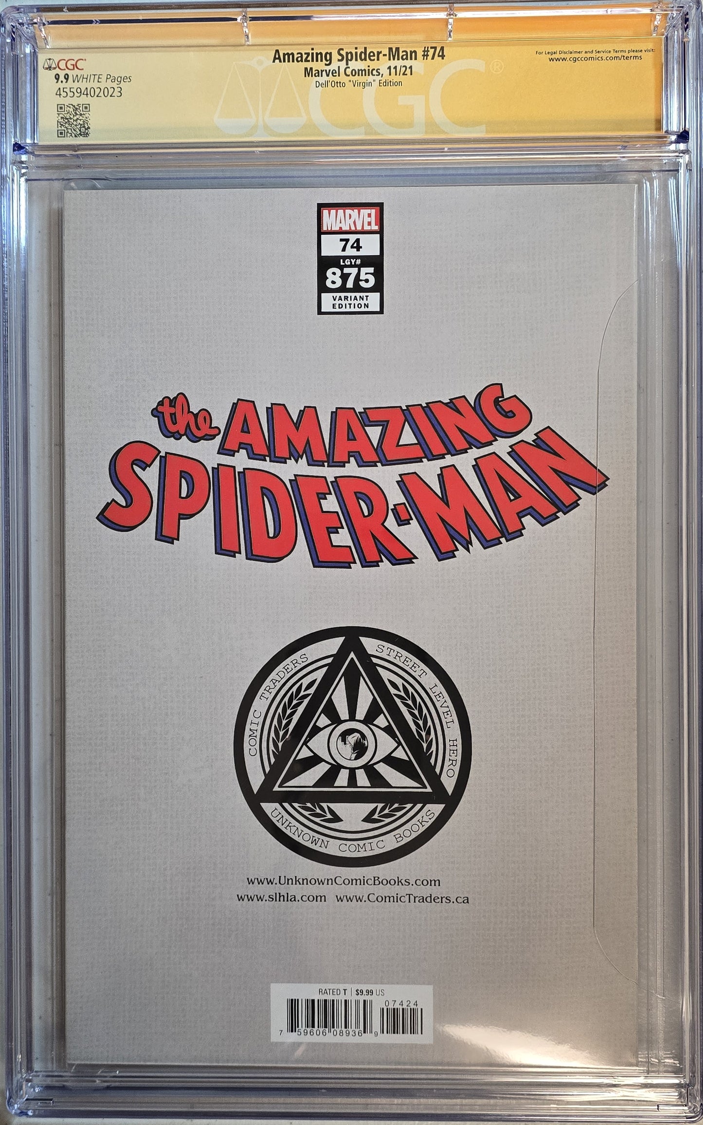 Amazing Spider-Man Vol 5 #74 - Gabriele Dell'Otto Virgin Variant Signed - CGC SS 9.9