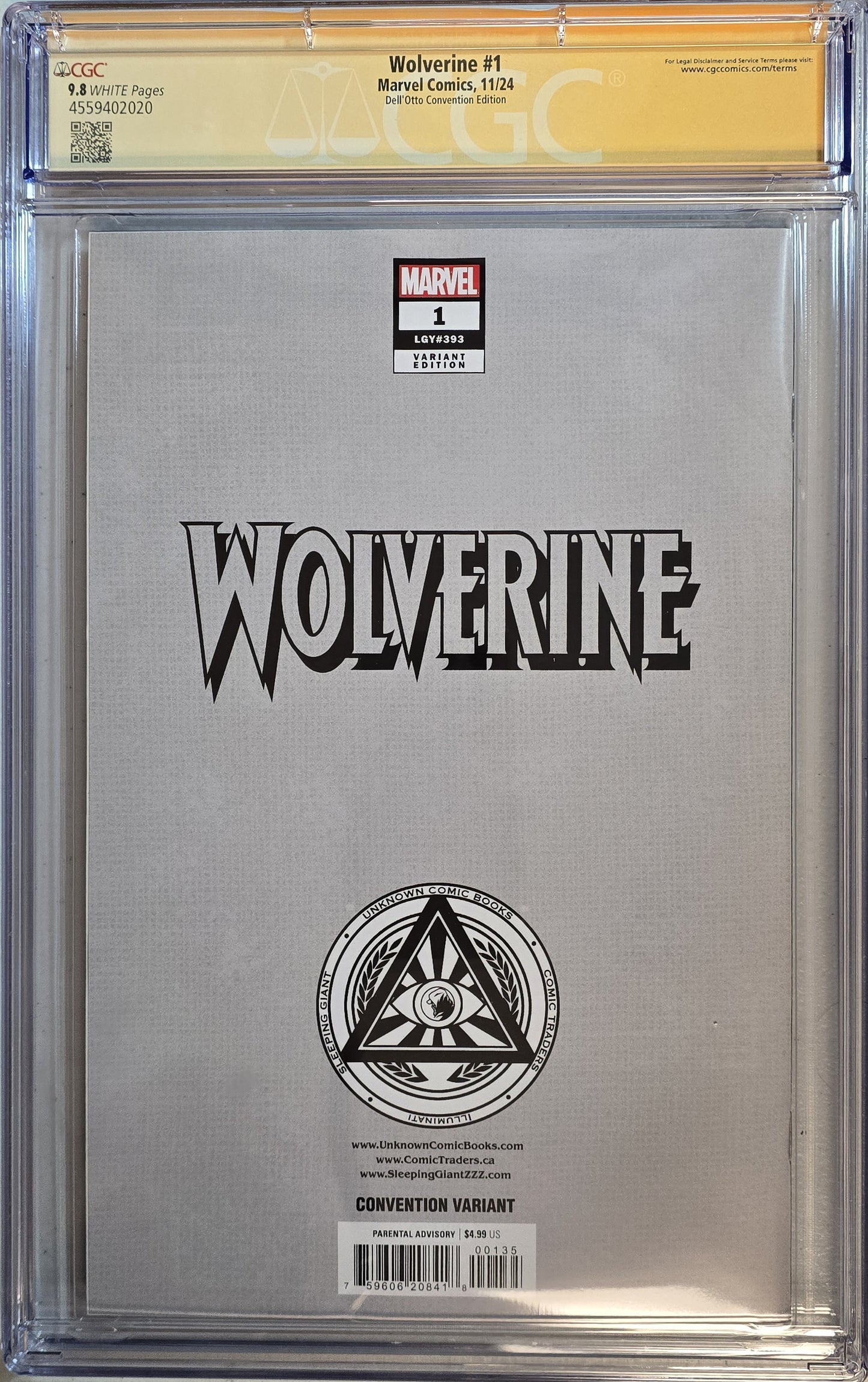 Wolverine #1 - 2024 NYCC Dell'Otto Convention Edition Signed - CGC SS 9.8