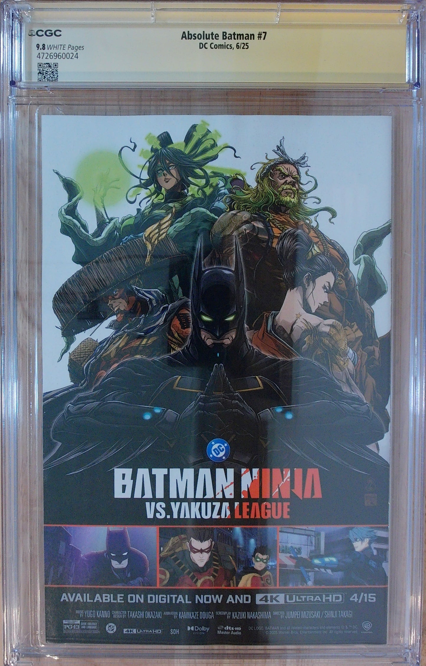 Absolute Batman Vol 1 #7 - CGC SS 9.8 - Signed by Scott Snyder