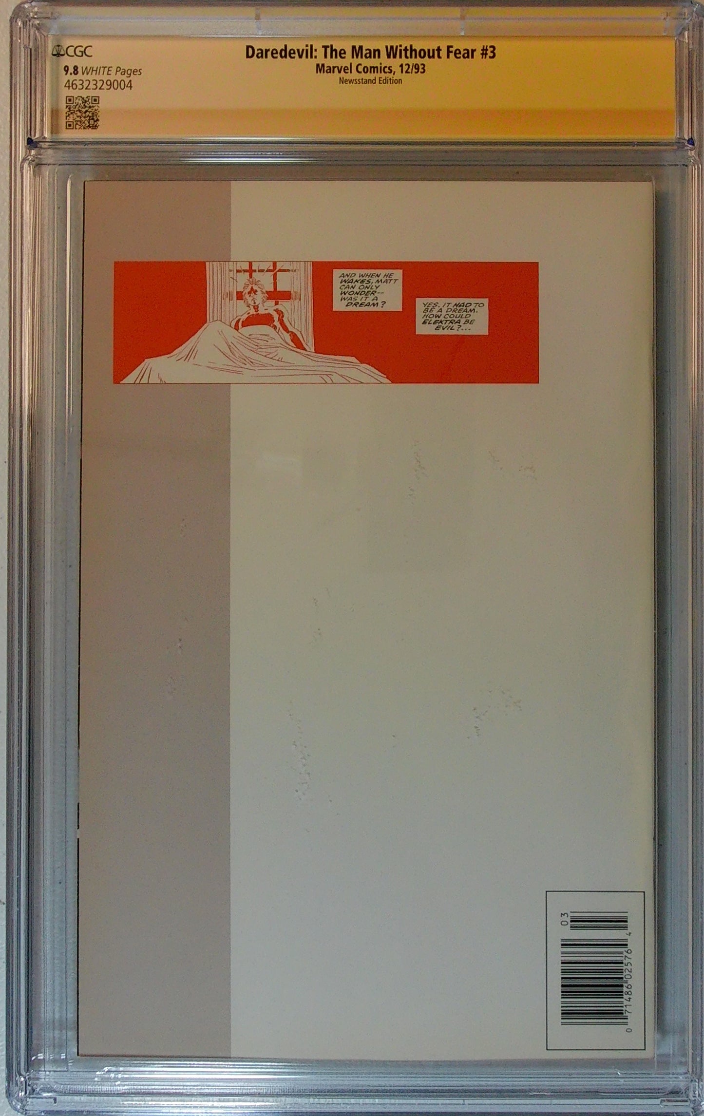 Daredevil: The Man Without Fear Vol 1 #3 - CGC SS 9.8 - Signed by John Romita Jr.