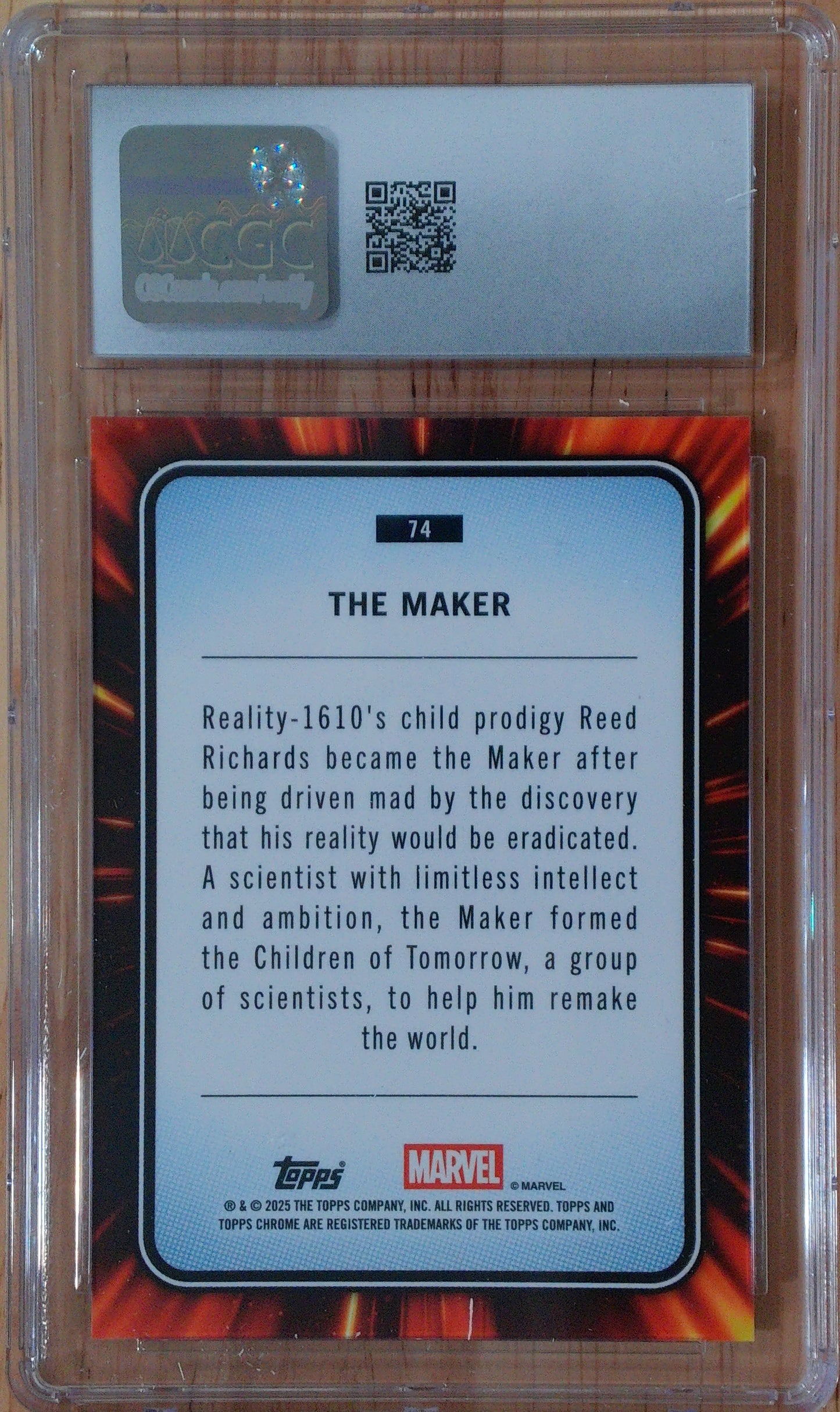 The Maker #074 - Marvel Chrome Sapphire - CGC 10.0 - Aqua Sapphire