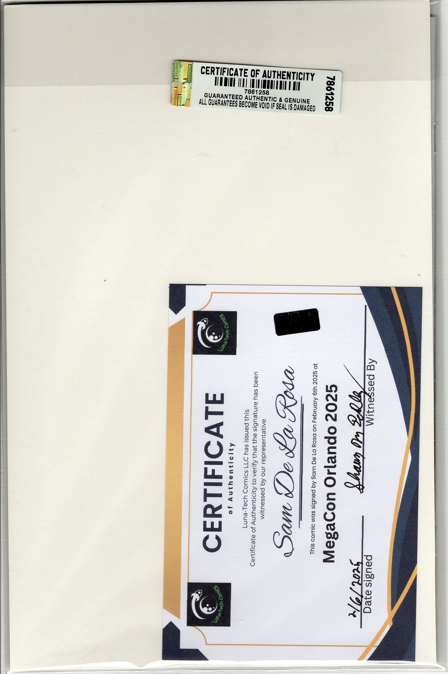 Venom: Lethal Protector II #1 - Sam De La Rosa Exclusive - Signed w/COA Virgin Cover