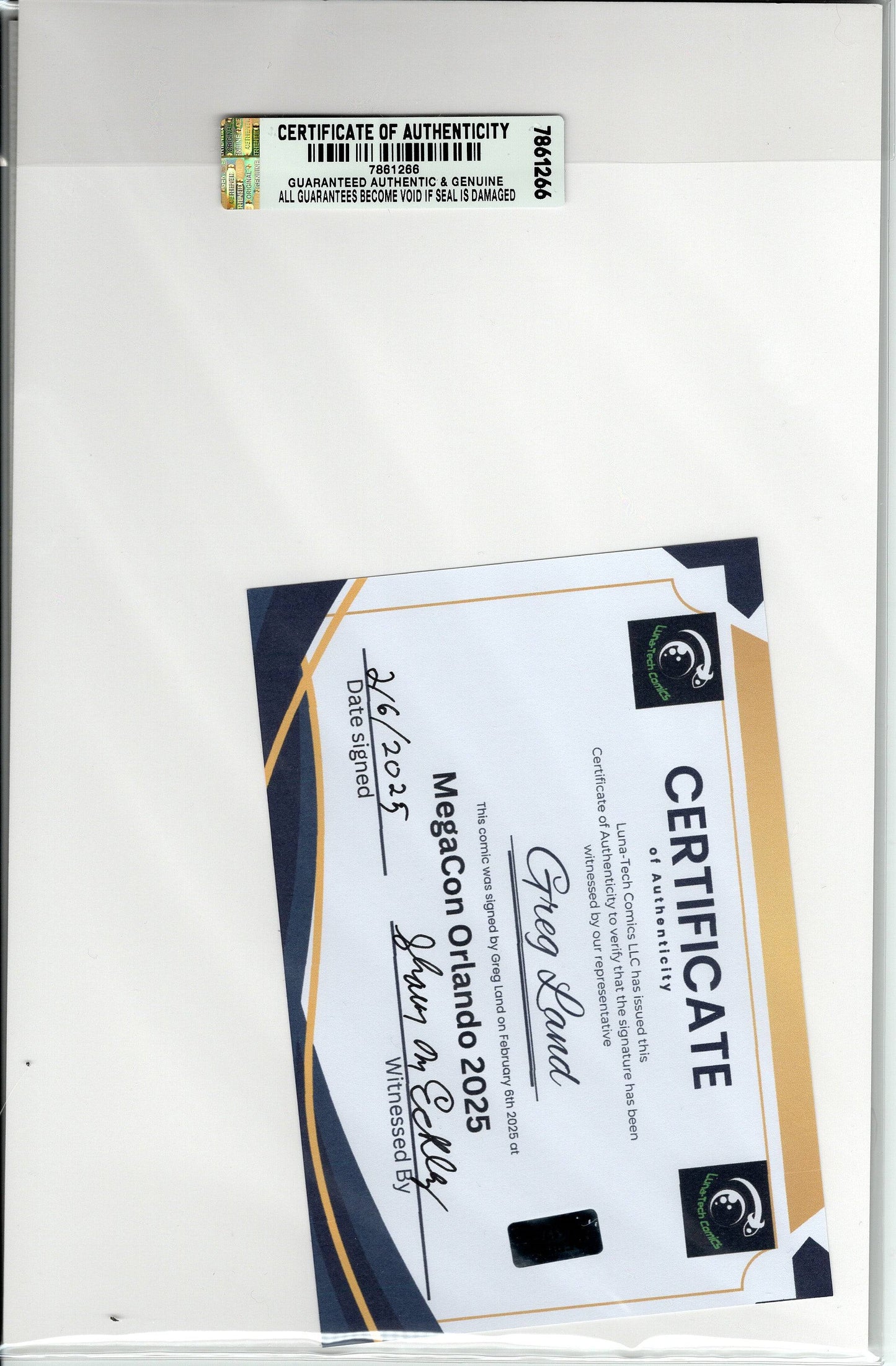 Fantastic Four Vol 6 #1 - Greg Land Variant Signed by Greg Land w/COA