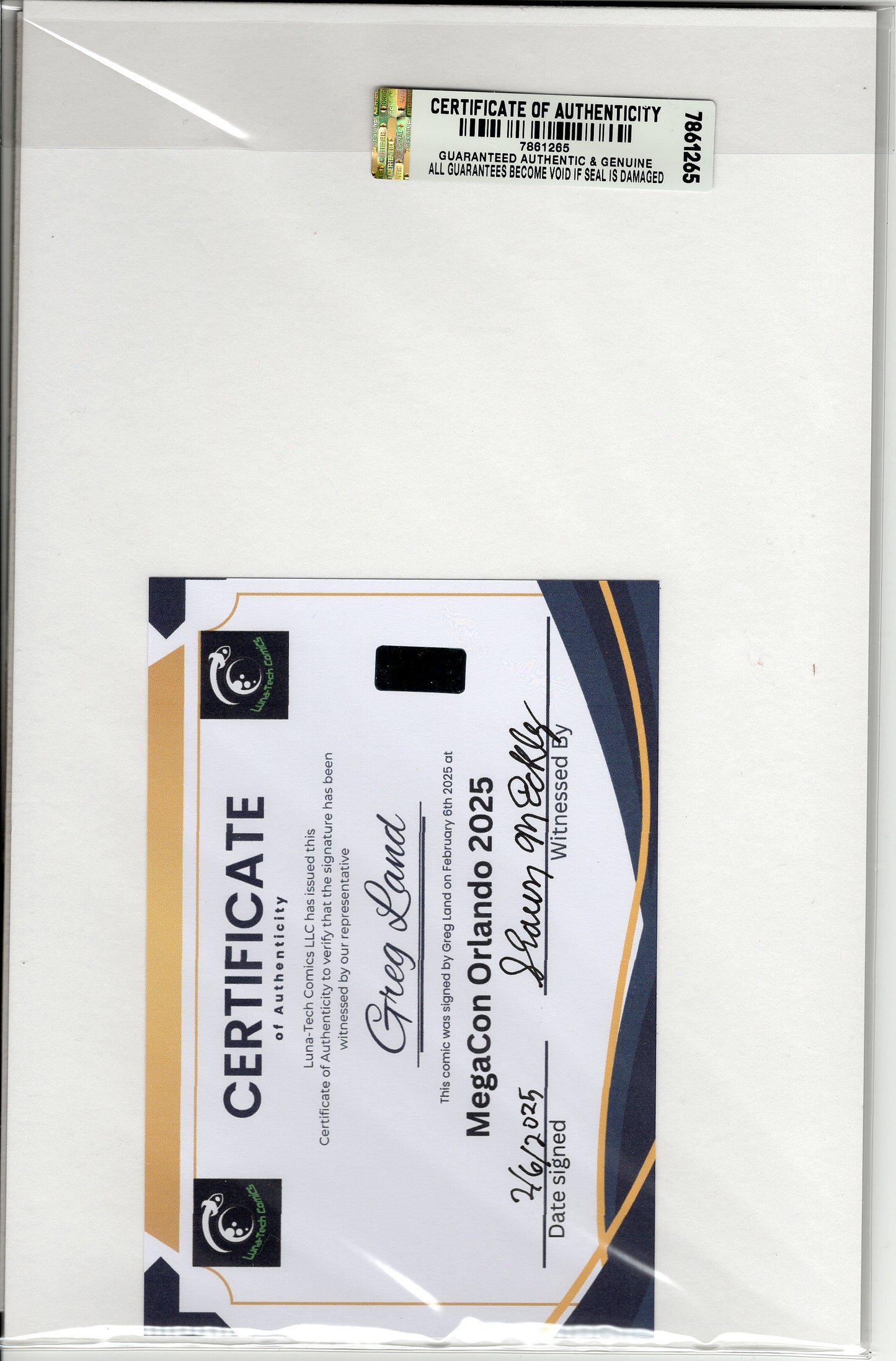 Fantastic Four Vol 6 #1 - Greg Land Virgin Variant Signed by Greg Land w/COA