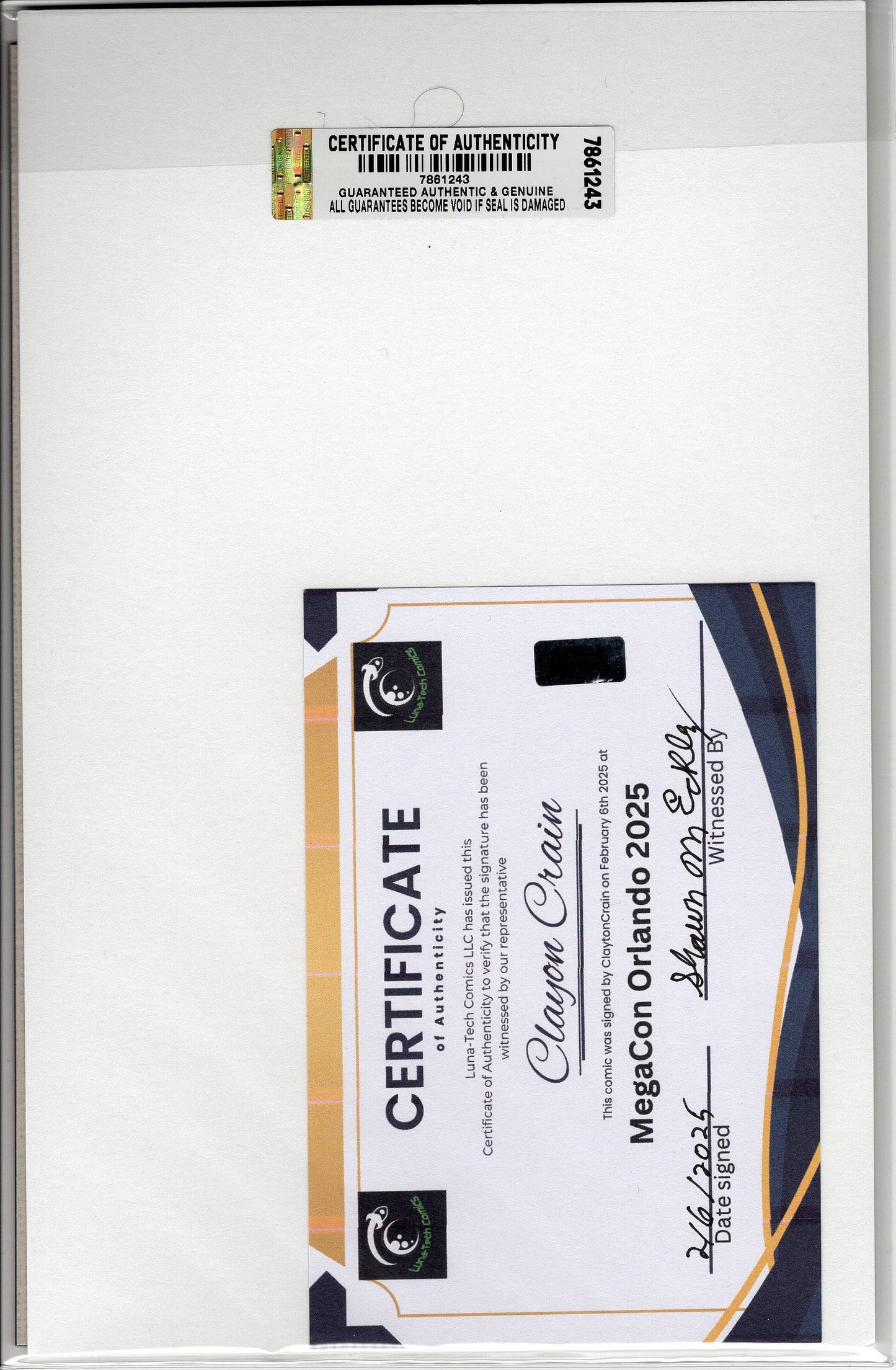 Extreme Carnage Alpha - Clayton Crain Virgin Variant - Signed with Crain Infinity Sig w/COA