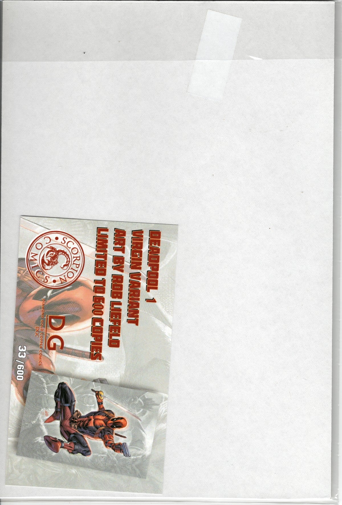 Deadpool Vol 8 #01 - Rob Liefeld - Virgin (Limited 600) w/COA