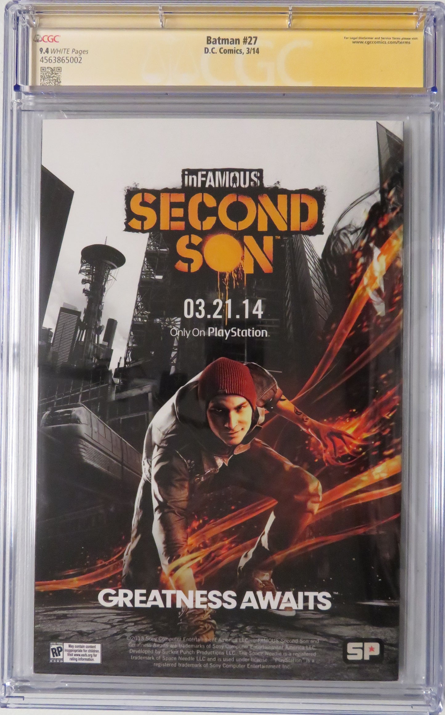 Batman #27 - CGC SS 9.4 - Signed by Capullo and Snyder