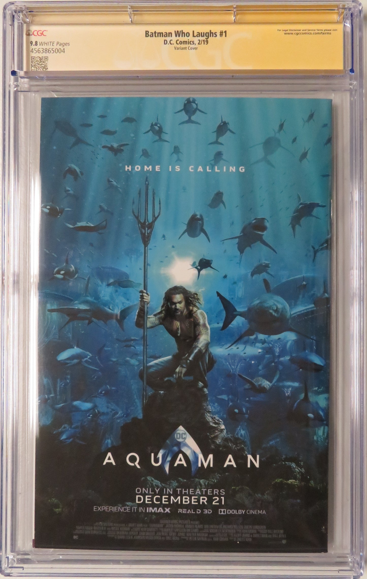 Batman Who Laughs Vol 2 #1 - Capullo Variant Cover - CGC SS - Signed by Capullo and Snyder