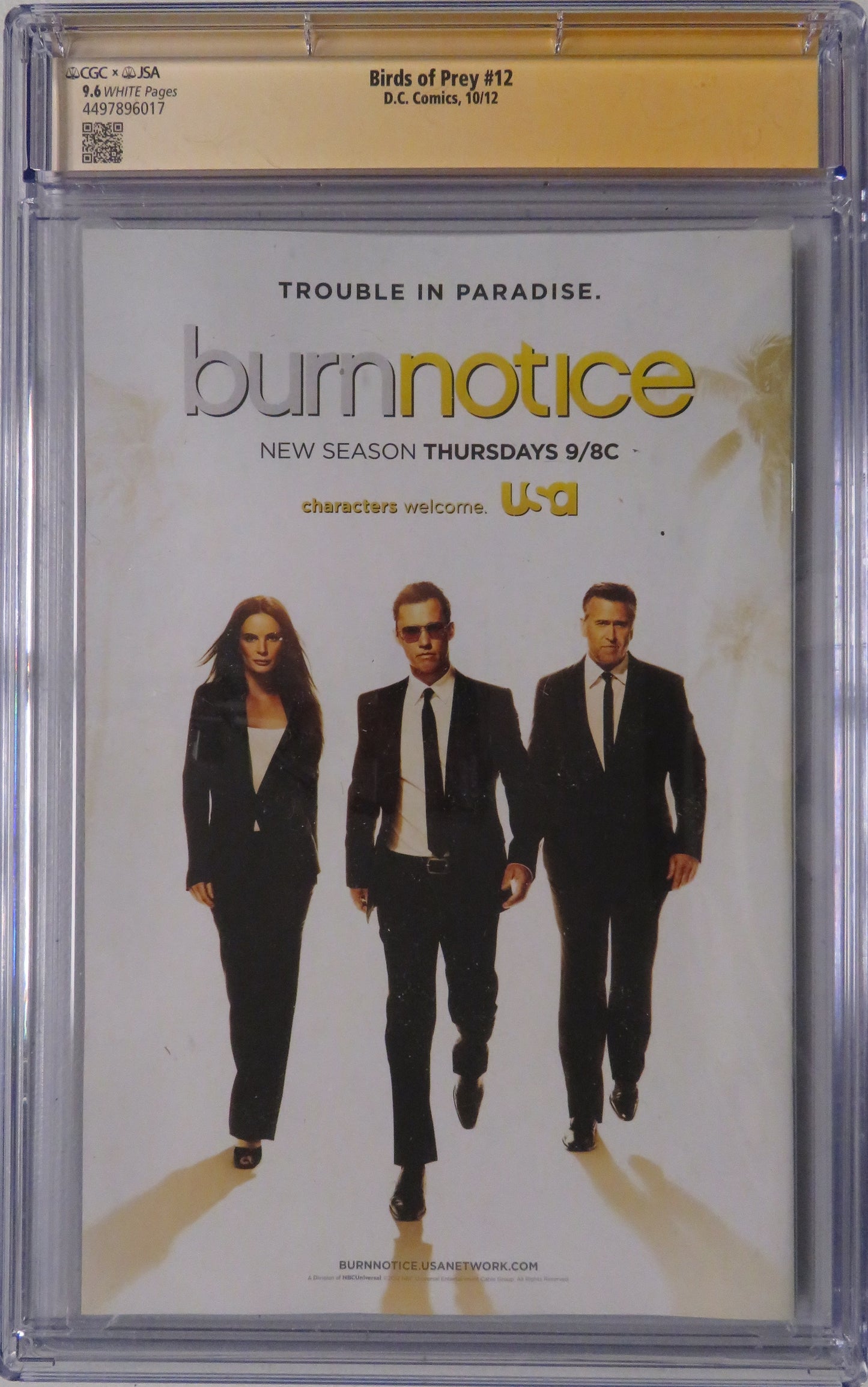 Birds of Prey #12 - Artgerm Cover - CGC X JSA 9.8 - Authenticated Signature of Artgerm