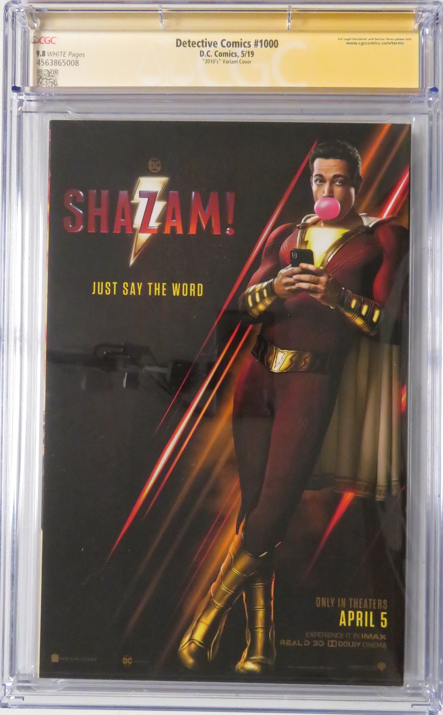 Detective Comics #1000 - 2010's variant Capullo Cover - CGC SS 9.8 - Signed by Capullo and Snyder