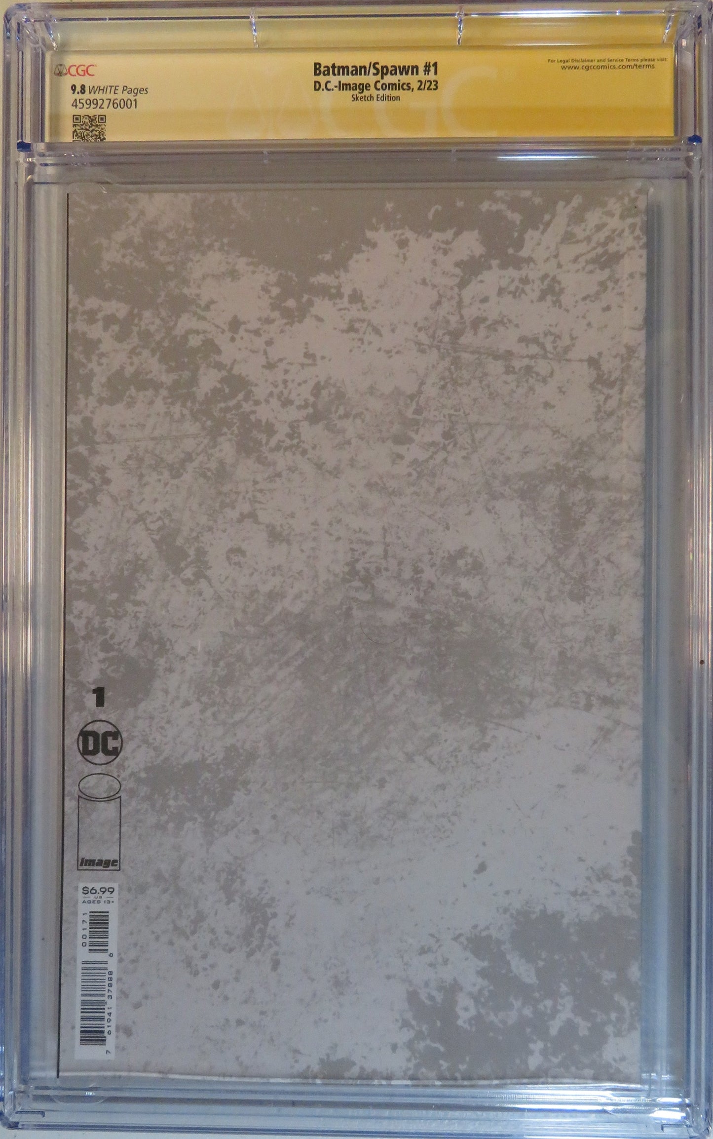 Batman/Spawn #1 - Sketch Edition - CGC SS 9.8 - Signed and Sketched By Greg Capullo