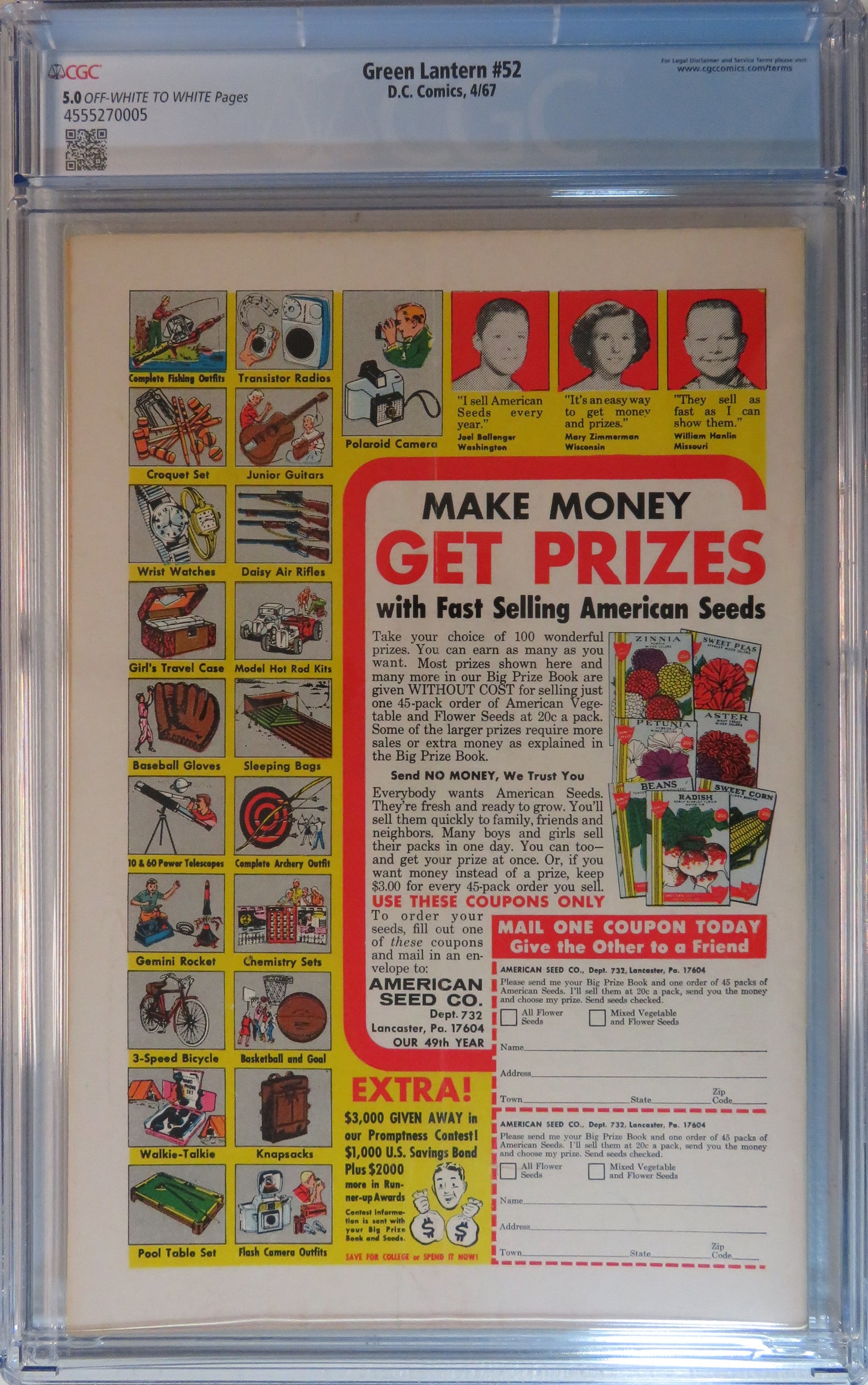 Green Lantern Vol 2 #52 - CGC 5.0