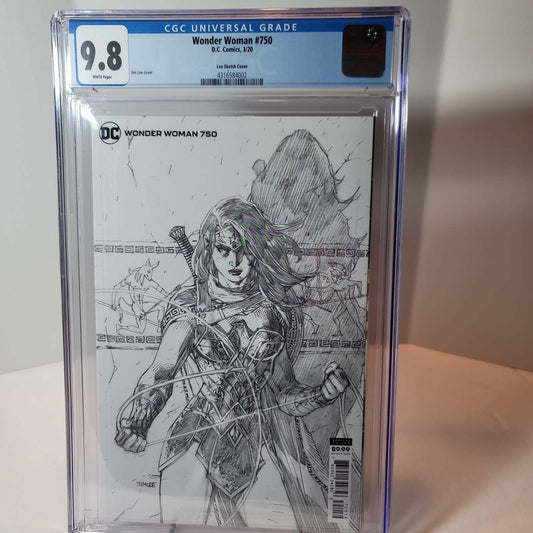 Wonder Woman #750 Lee Sketch Cover CGC 9.8
