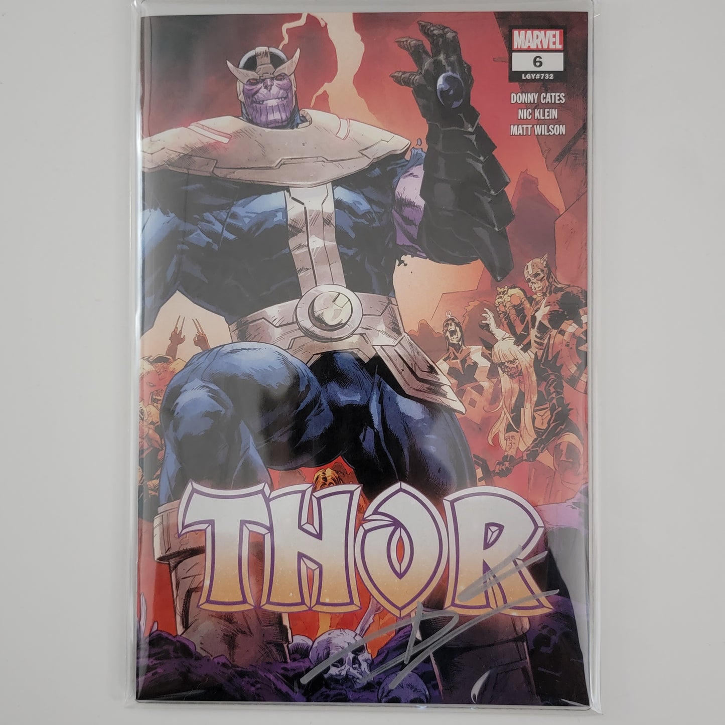 Thor #6, segunda edición firmada por Donny Cates con certificado de autenticidad