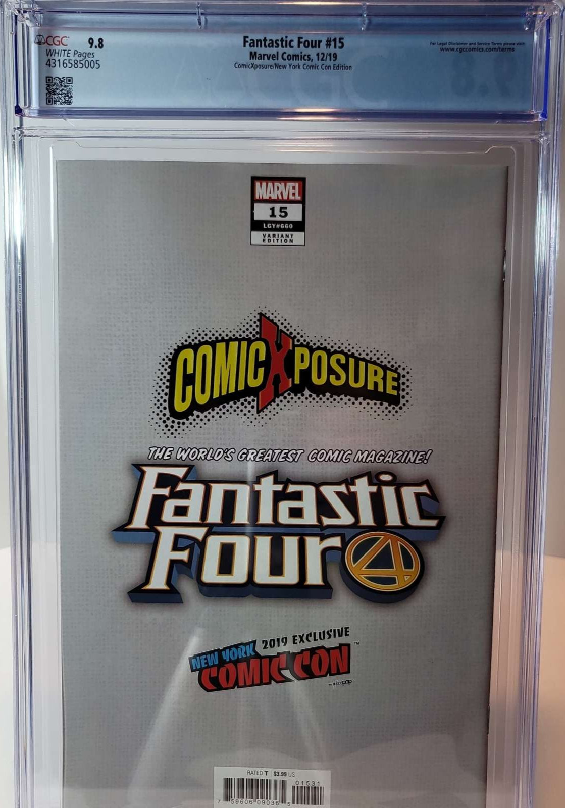 Los Cuatro Fantásticos n.° 15 Edición NYCC CGC 9.8