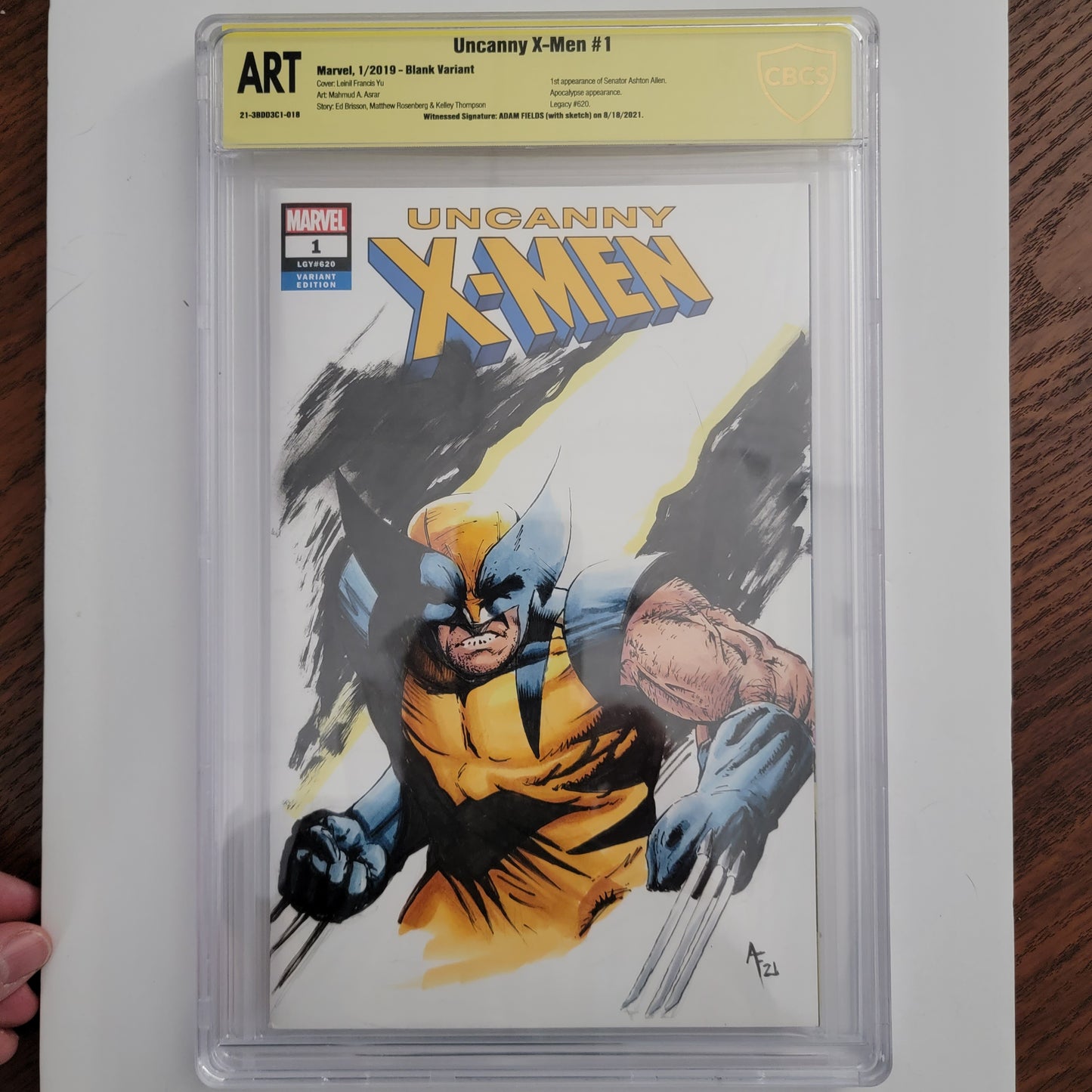 Uncanny X-Men #1 CBCS ART Sketch by Adam Fields