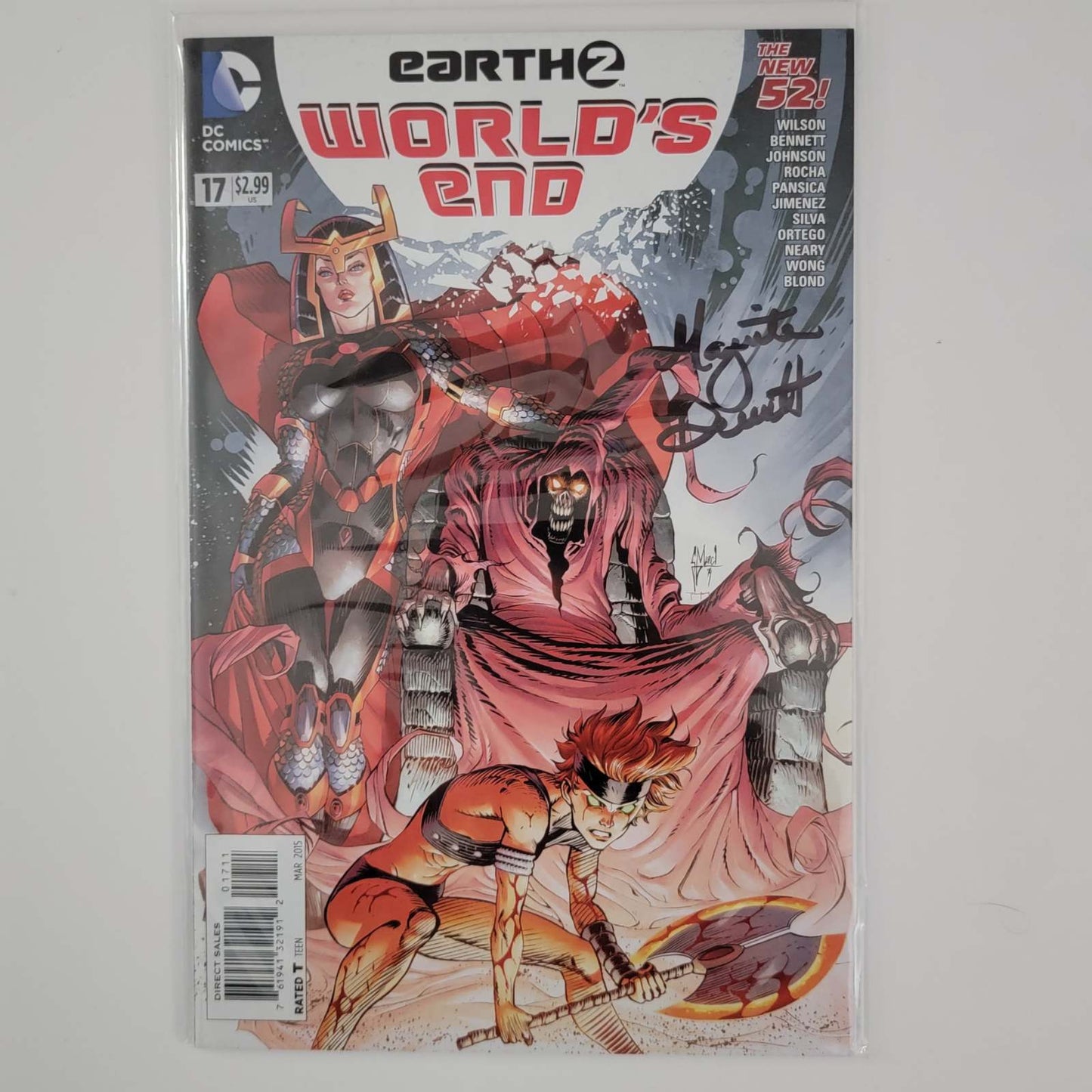 EARTH 2 WORLD'S END #17 瑪格麗特貝內特簽名附正品證書