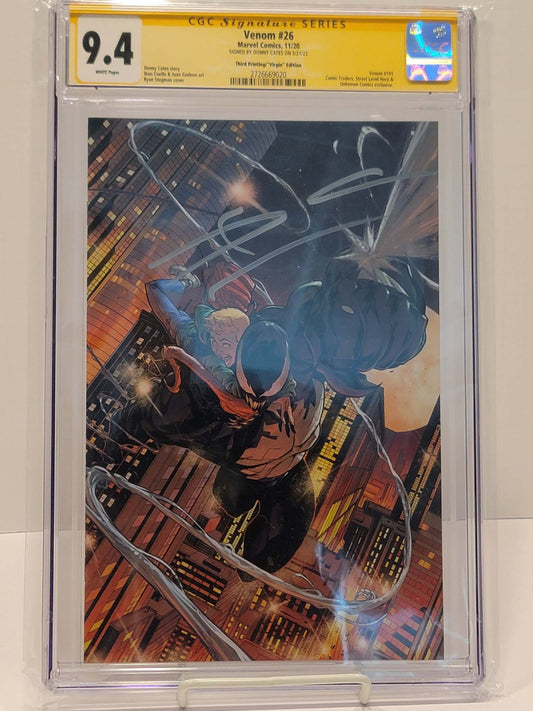 Venom #26 Third Printing Virgin Cover CGC SS 9.4 Signed By Donny Cates