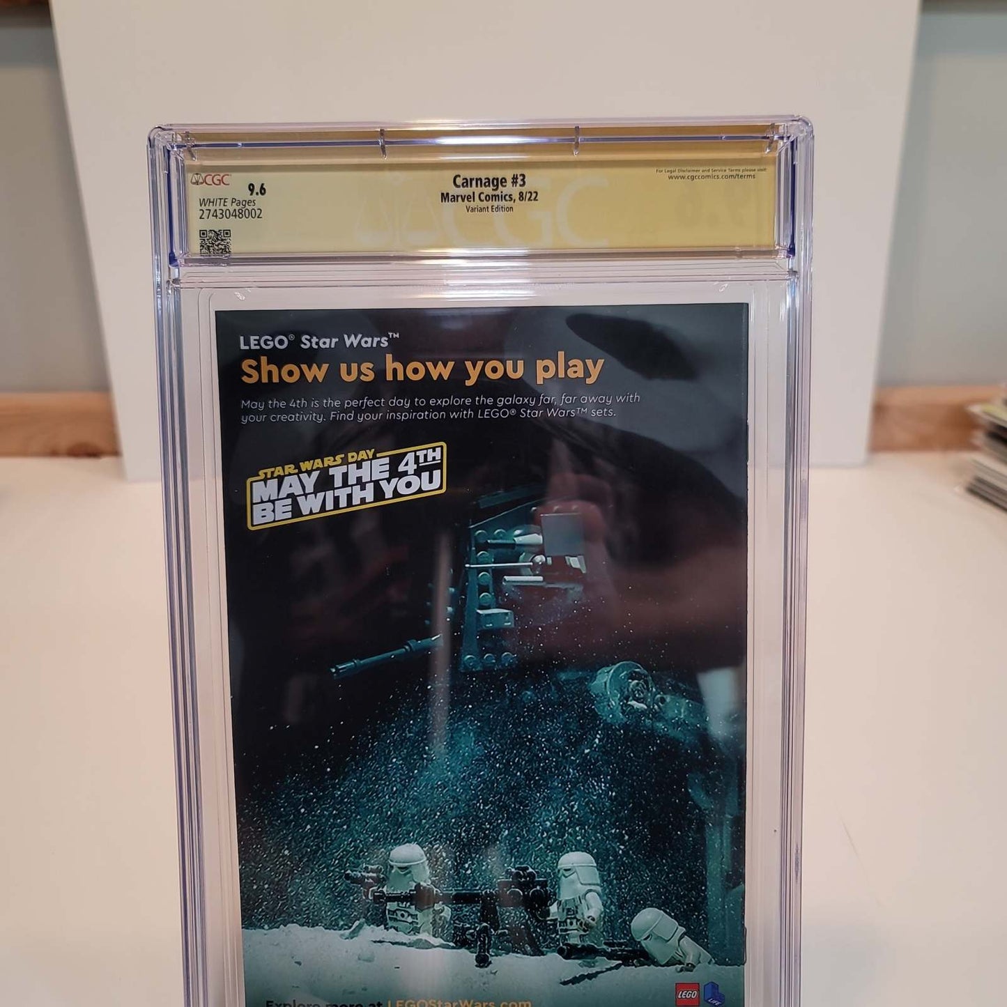 Edición variante de Carnage 3 CGC SS 9.6 2022 firmada por Bjorn Barends