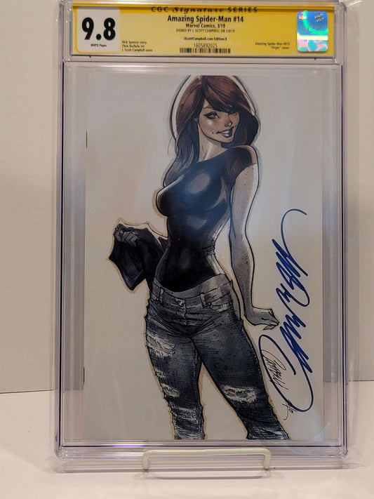 Amazing Spider-Man #14 CGC SS 9.8 Signed By J Scott Campbell