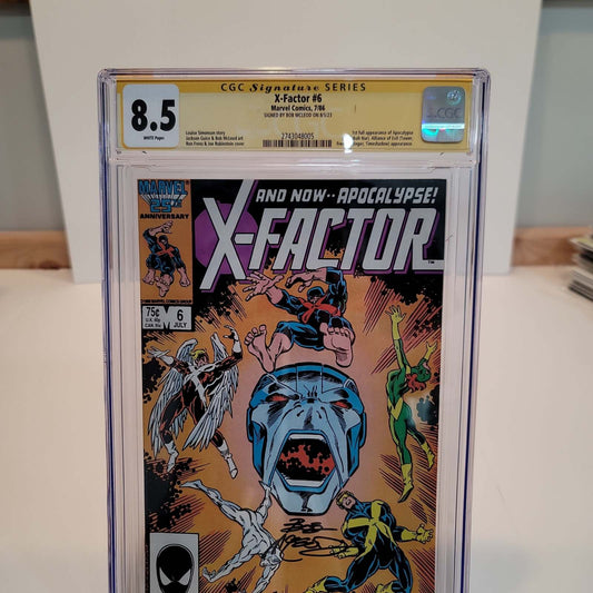X-Factor 6 CGC SS 8.5 1986 Signed by Bob McLeod