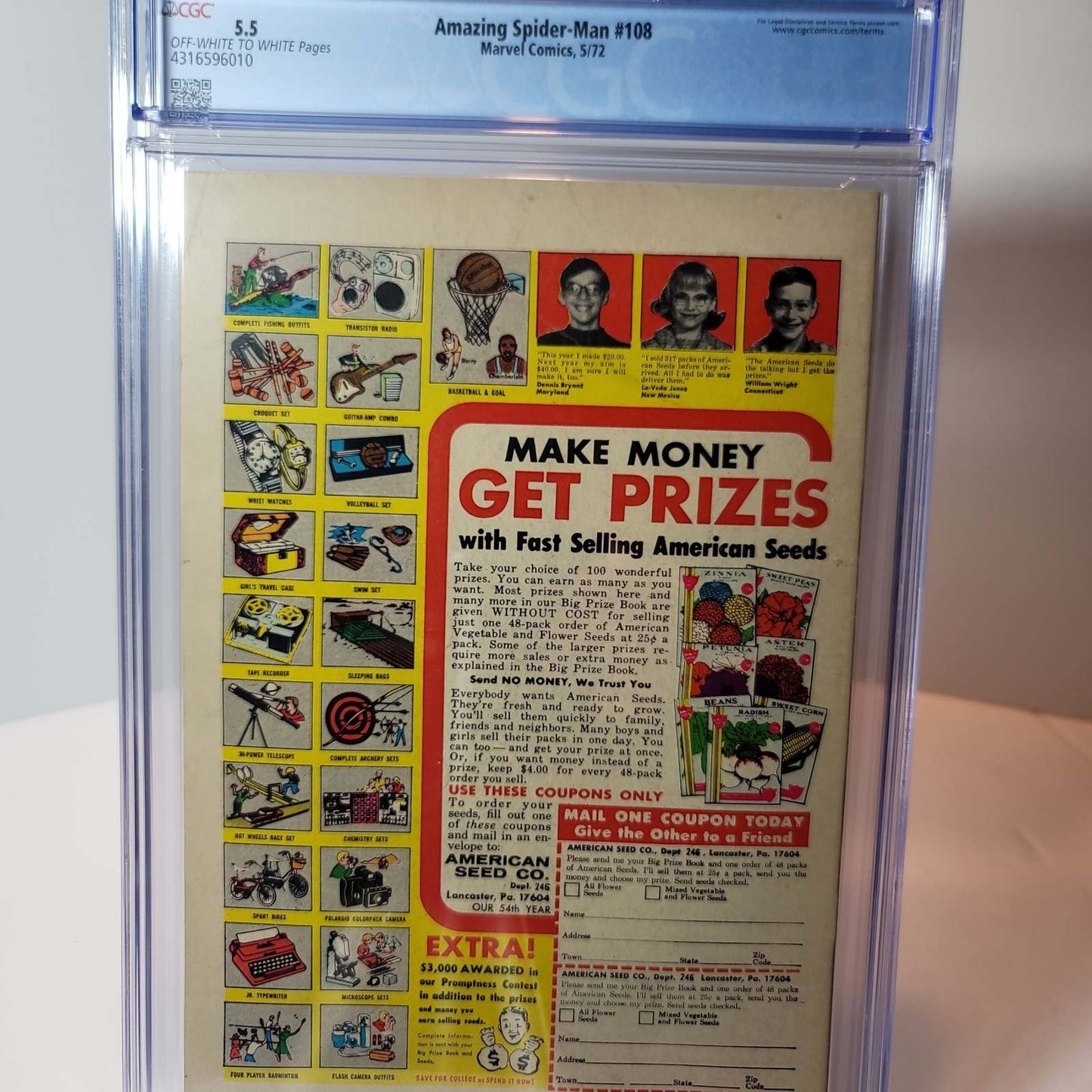 Amazing Spider-Man Vol 1 #108 - CGC 5.5 - 1st app Sha Shan