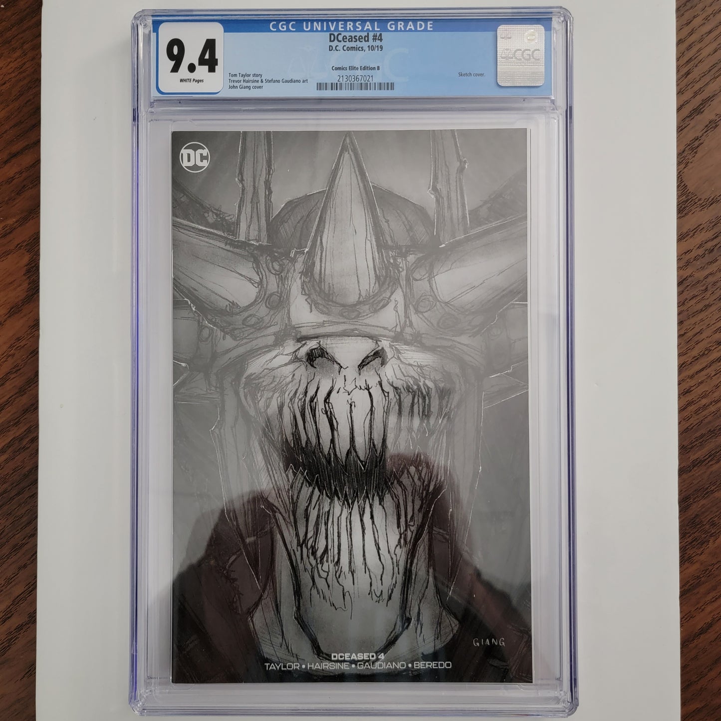 DCeased #4 CGC 9.4 Portada de John Giang