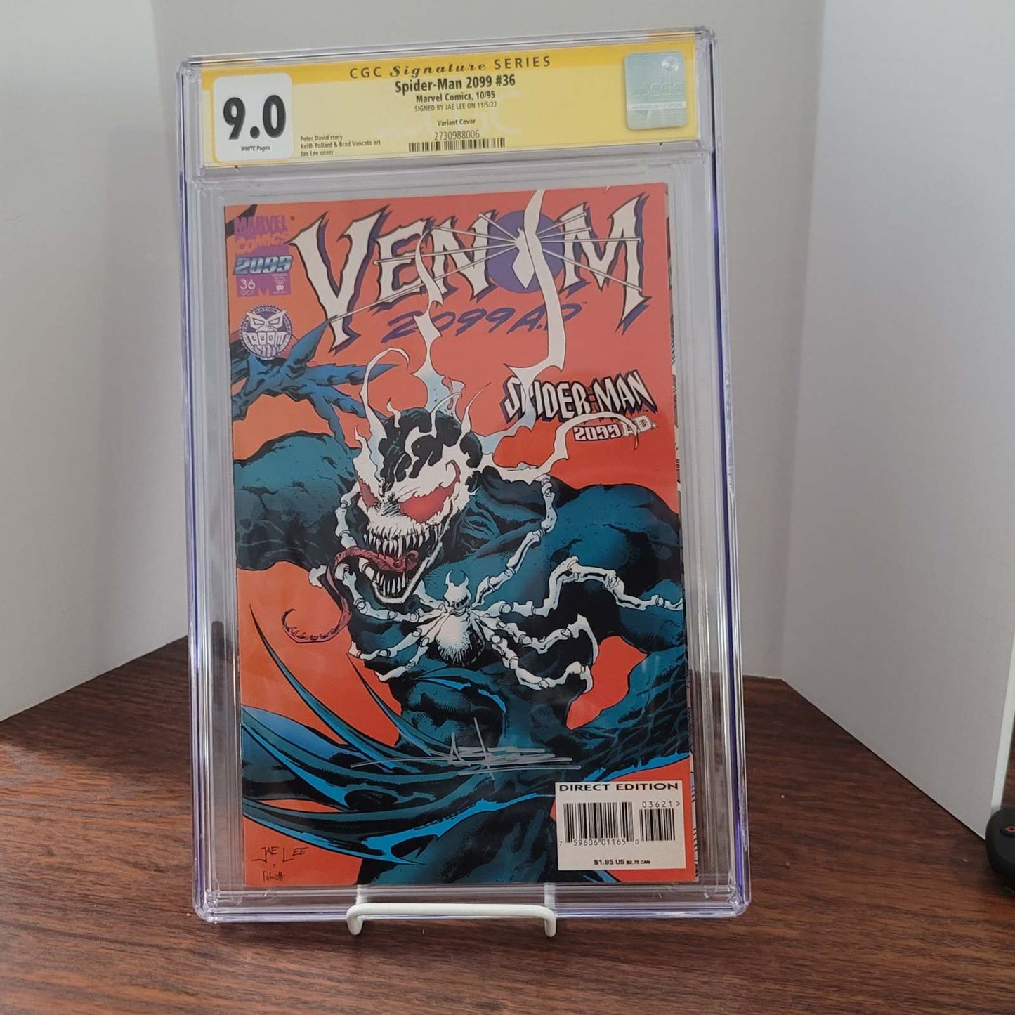Spider-Man 2099Vol 1 #36 CGC SS 9.0 Venom 2099 Jae Lee Variant Cover Signed by Jae Lee